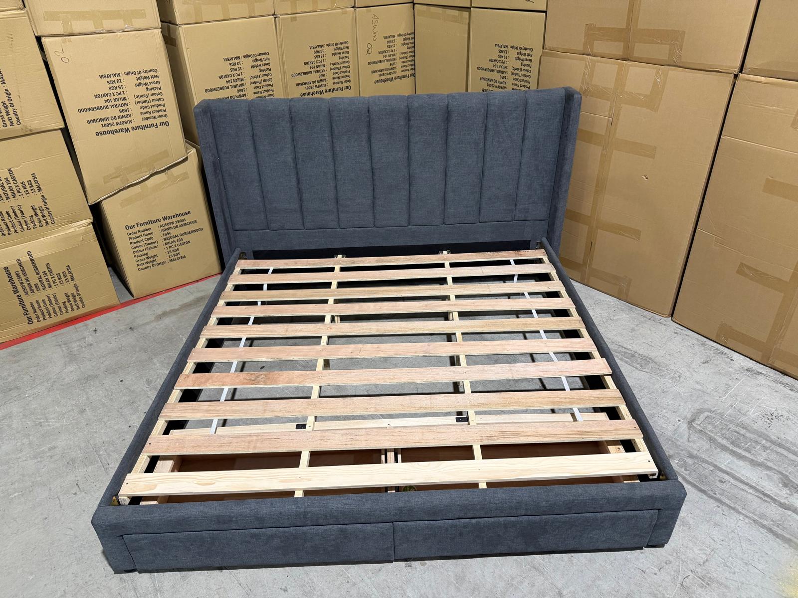 Portland Bed Range, (Charcoal) 2 Sizes Queen & King