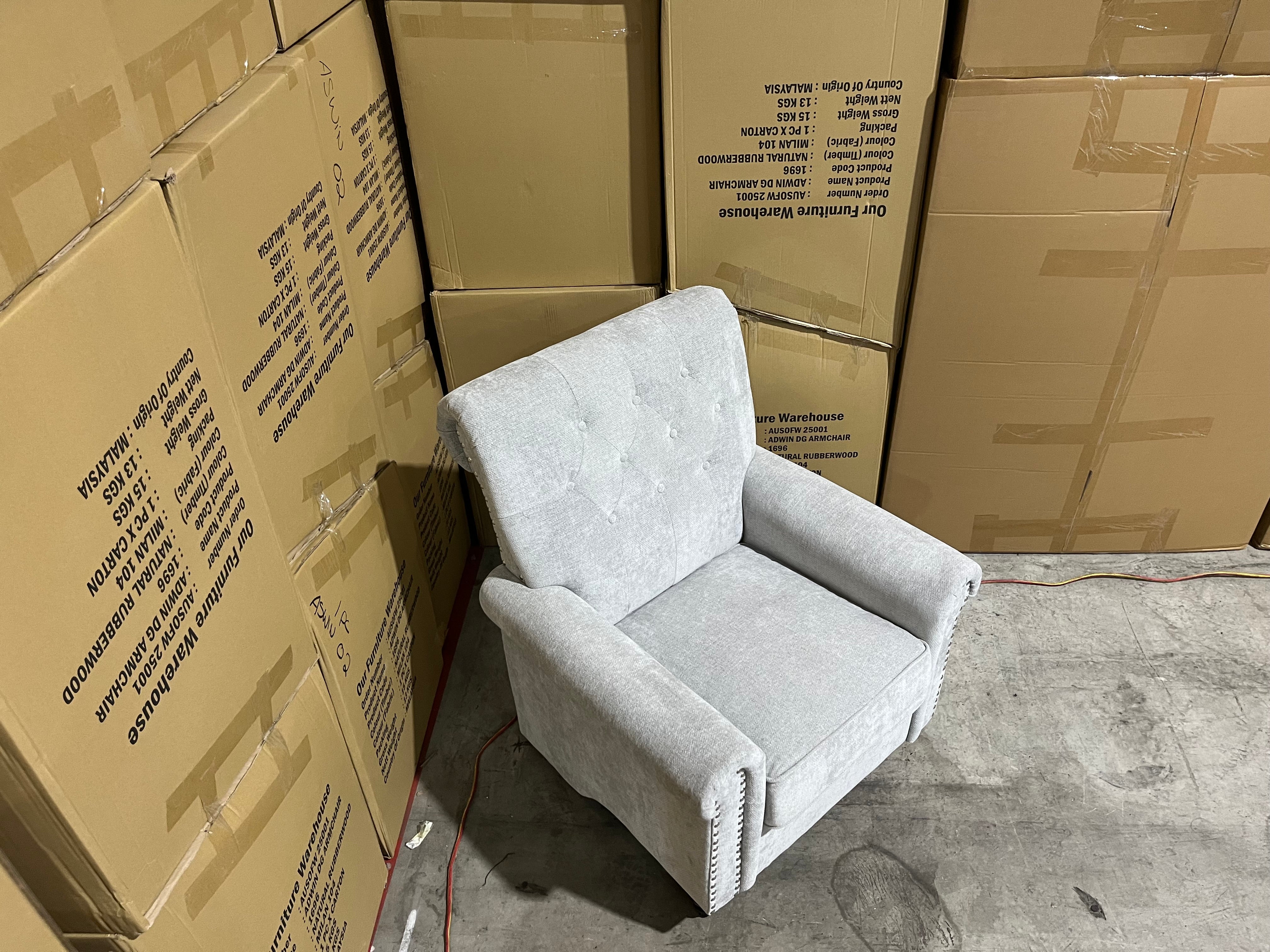 Jester single accent chair in Super glamour fifty shades
