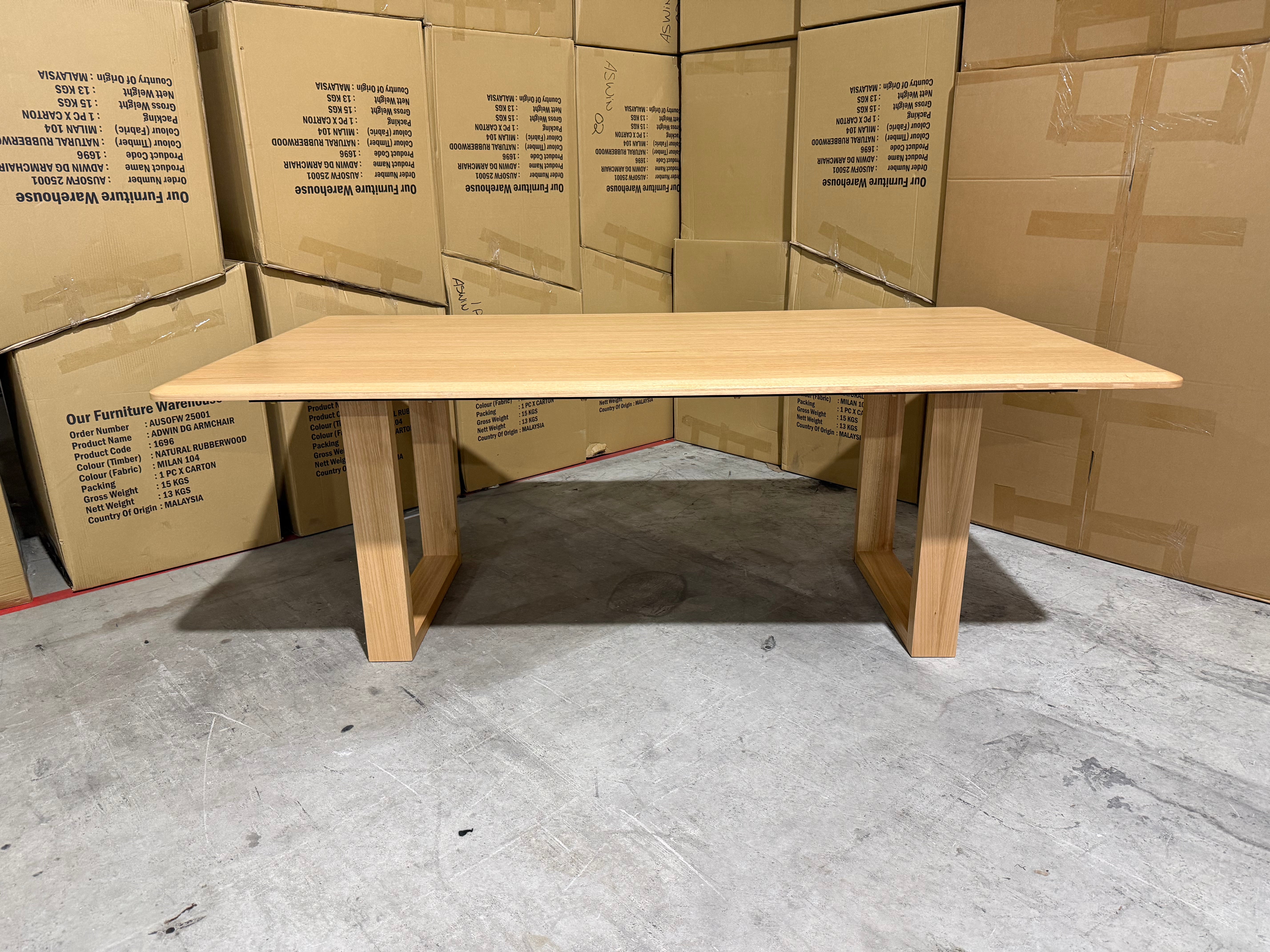 Mitcham 2100 Dining Table in natural Tassie Oak Dining Range