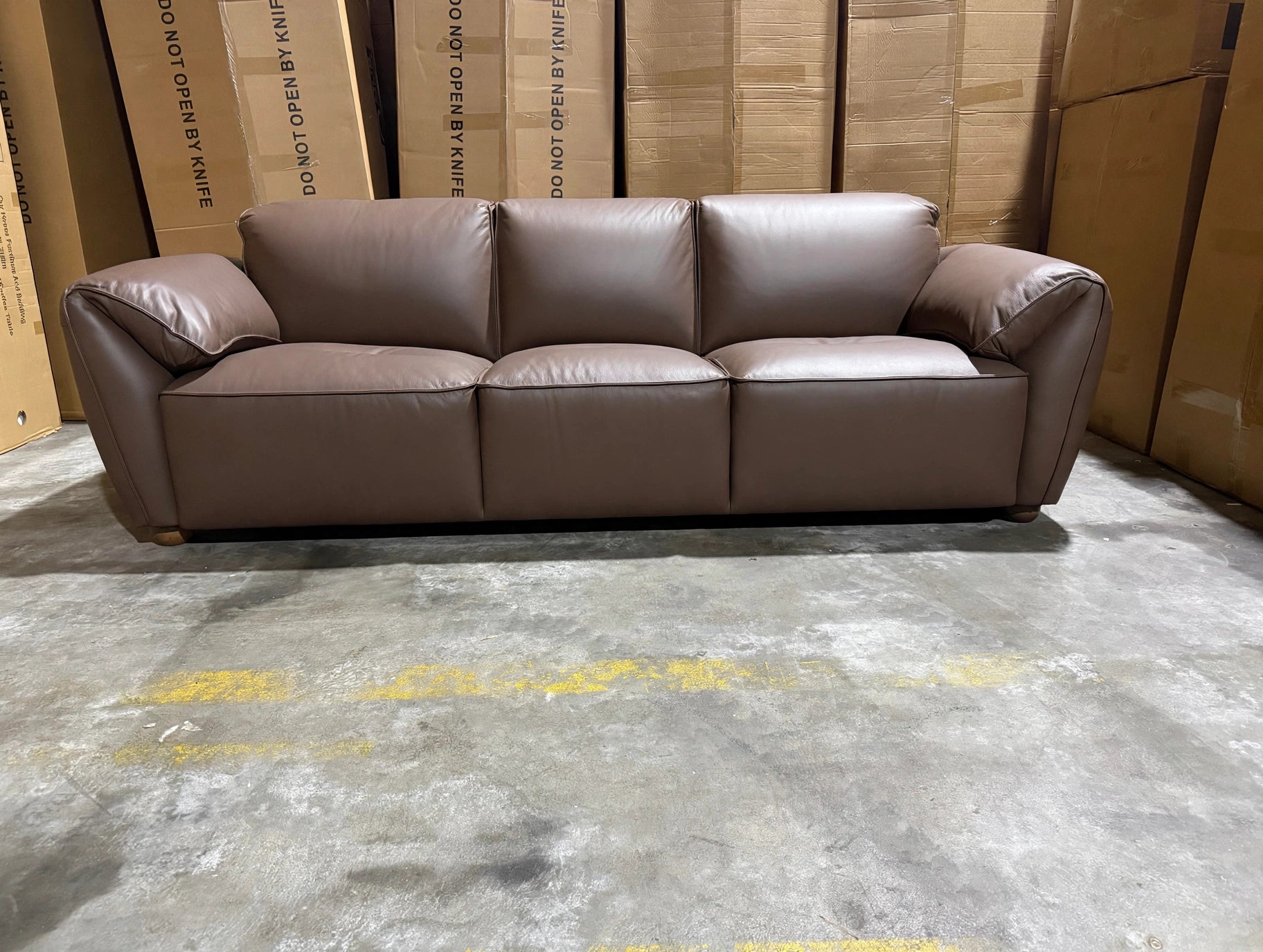 Sapphire 3 Seater Sofa In Brown Leather