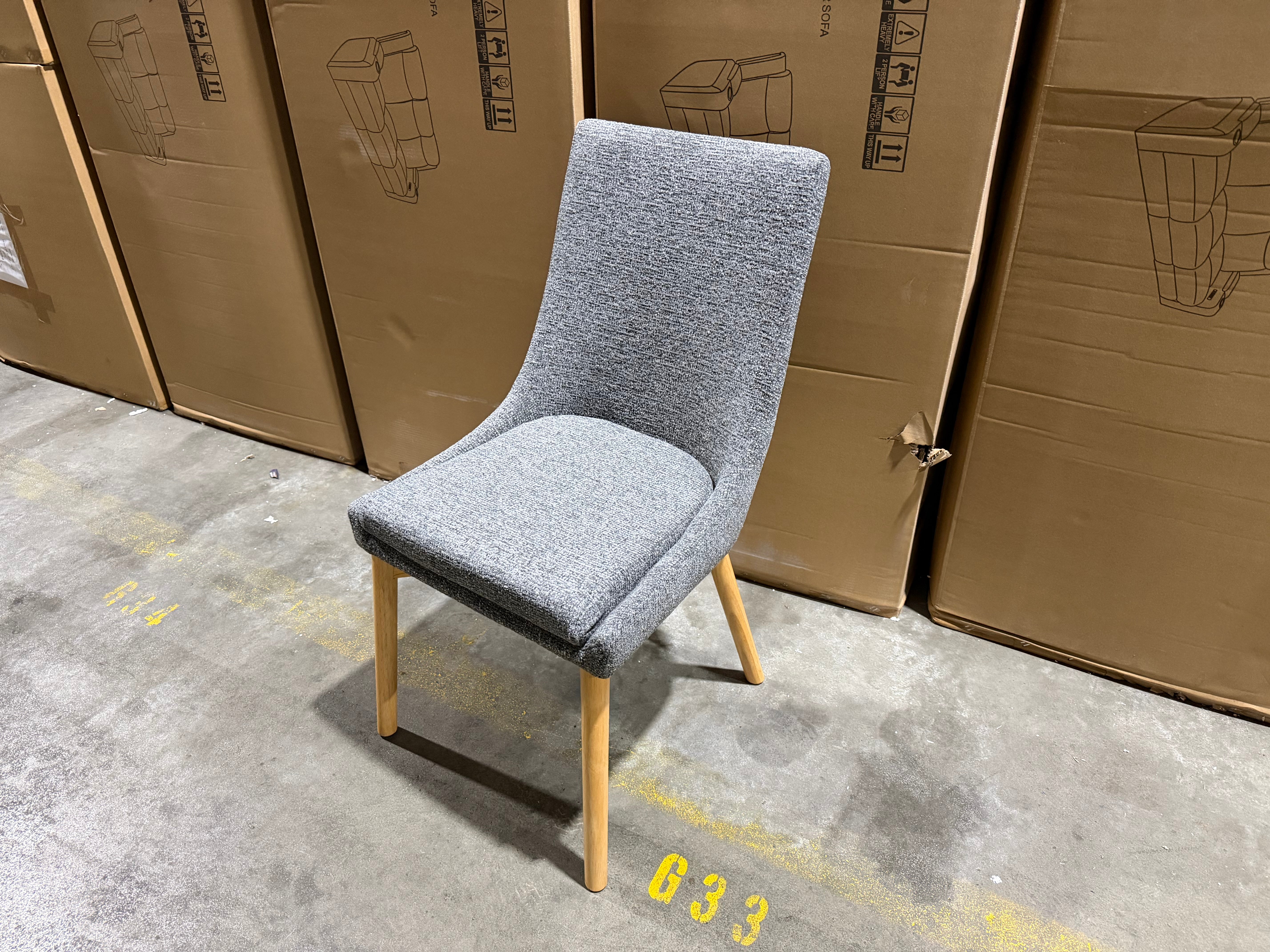 Milano Dining Chair Dark Grey With Oak Colour Leg