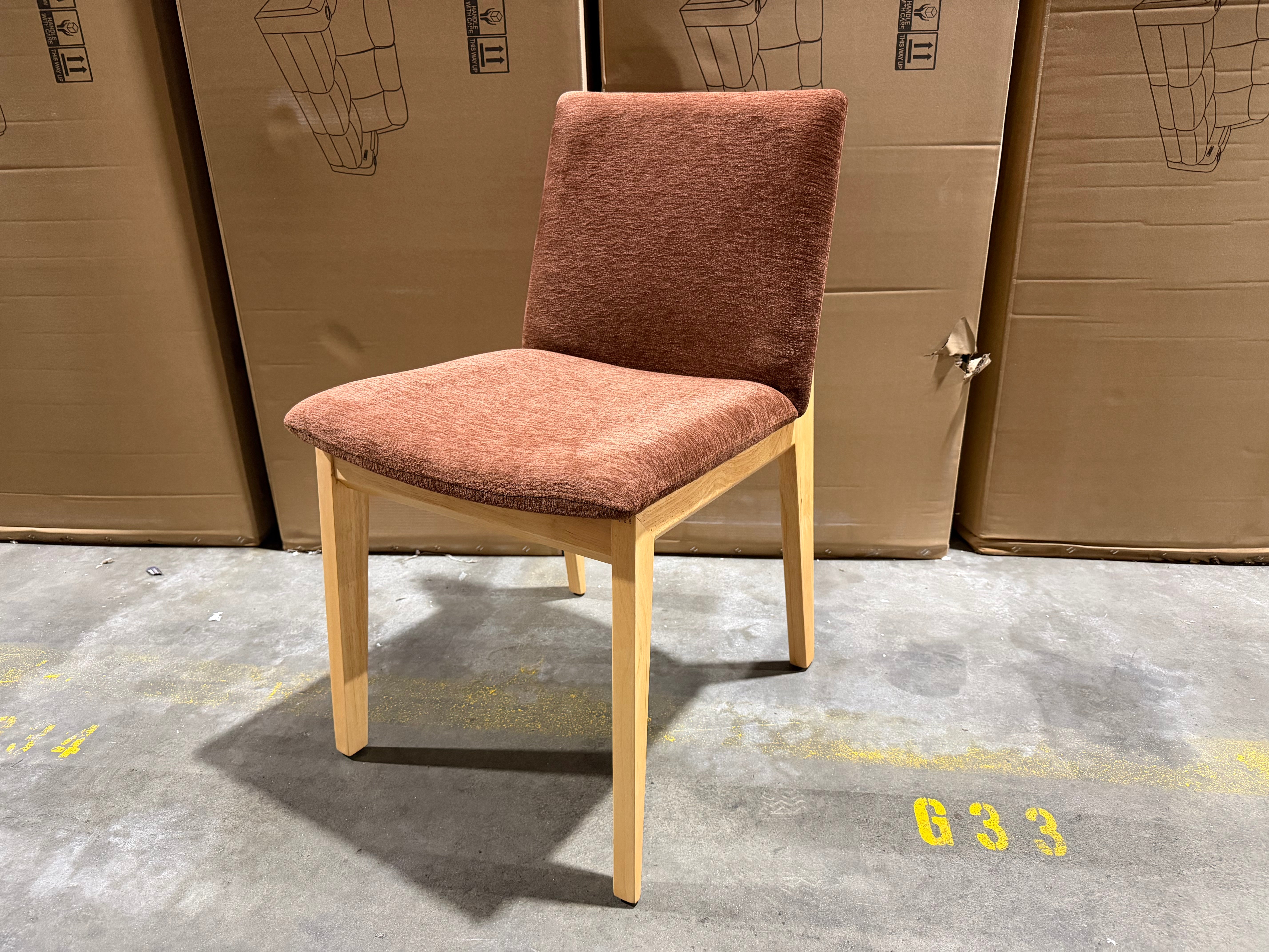 Alexa Dining Chair Rust Upholstery