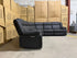 Kenso 6pce modular Lounge with 2 Dual Motion Recliners Soft Rhino Black