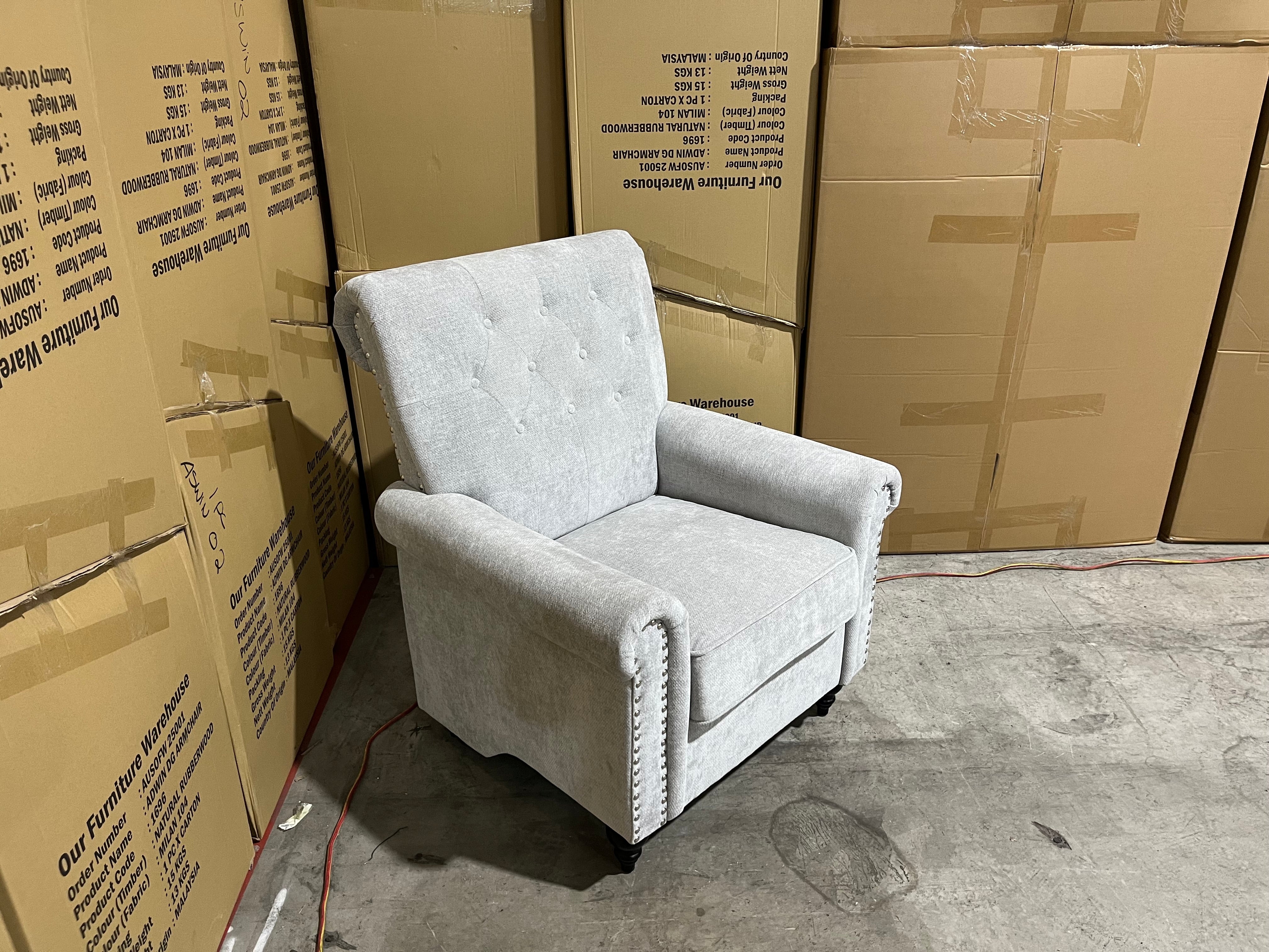 Jester single accent chair in Super glamour fifty shades
