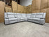 Kenso 6pce modular Lounge with 2 Dual Motion Recliners Soft Rhino Light Grey
