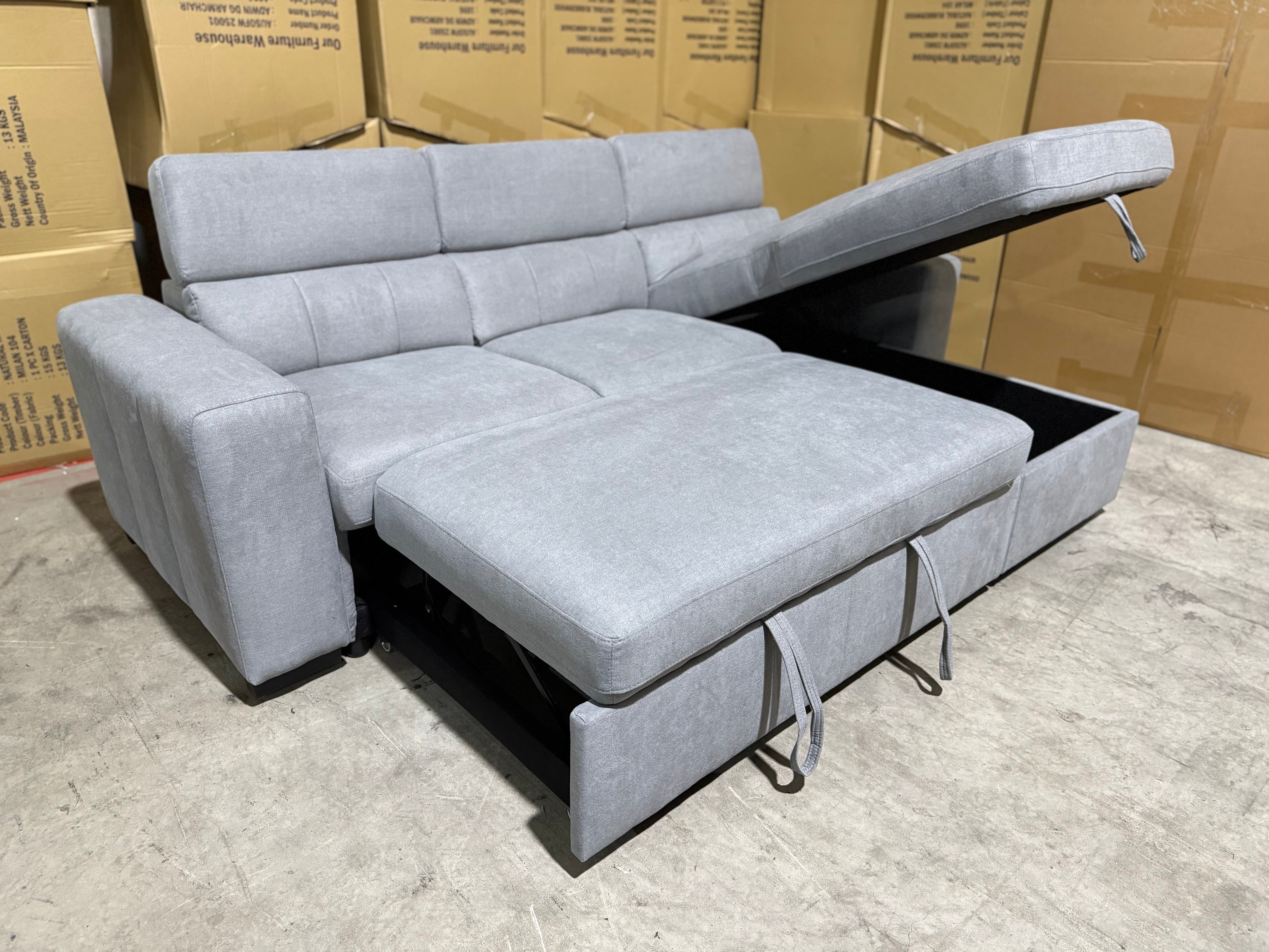 Monza Reversible Chaise Lounge With Sofa Bed