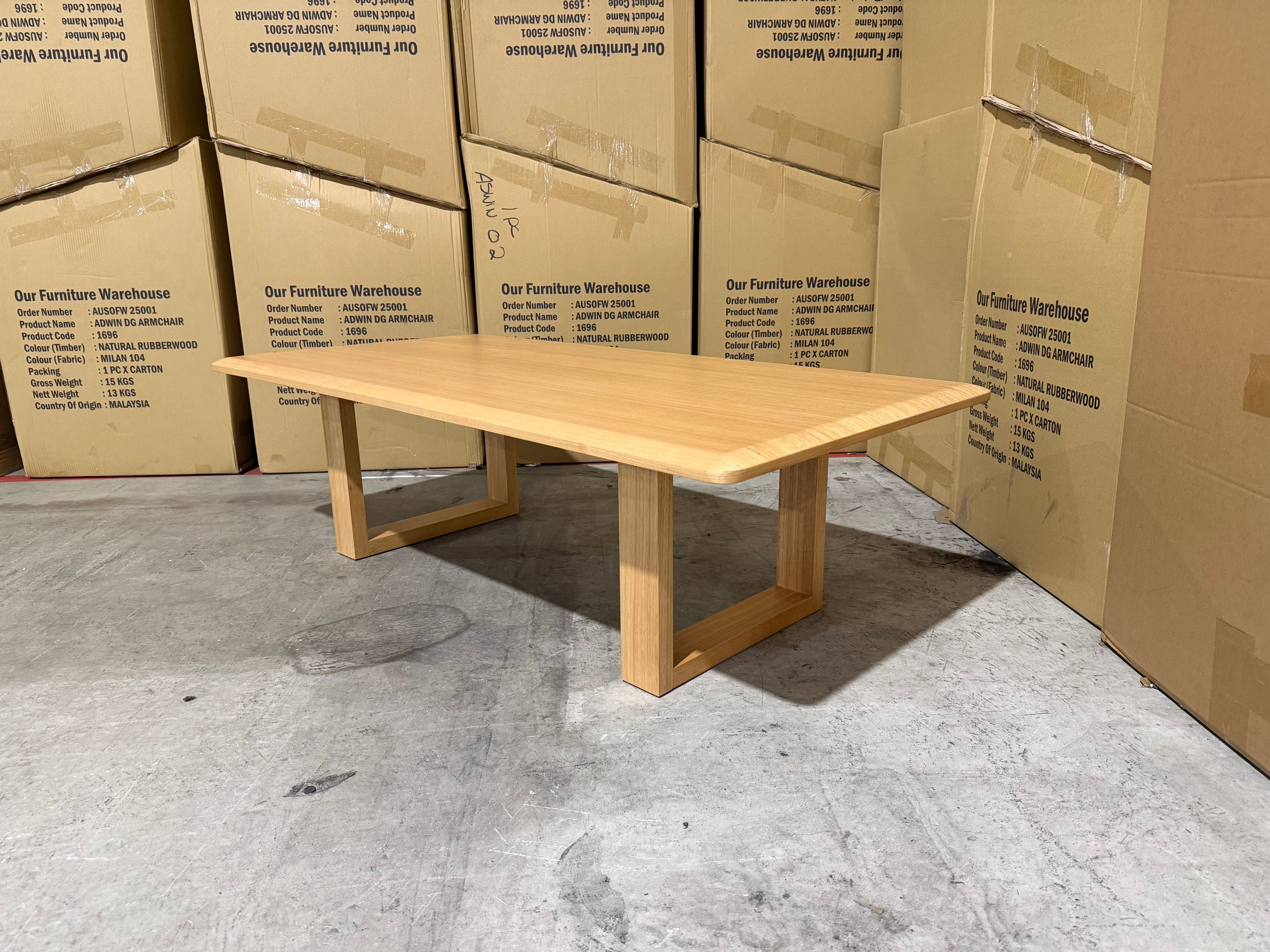 Mitcham Coffee Table in natural Tassie Oak Dining Range
