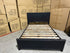 Athena ripple King size bed in shadow black finish