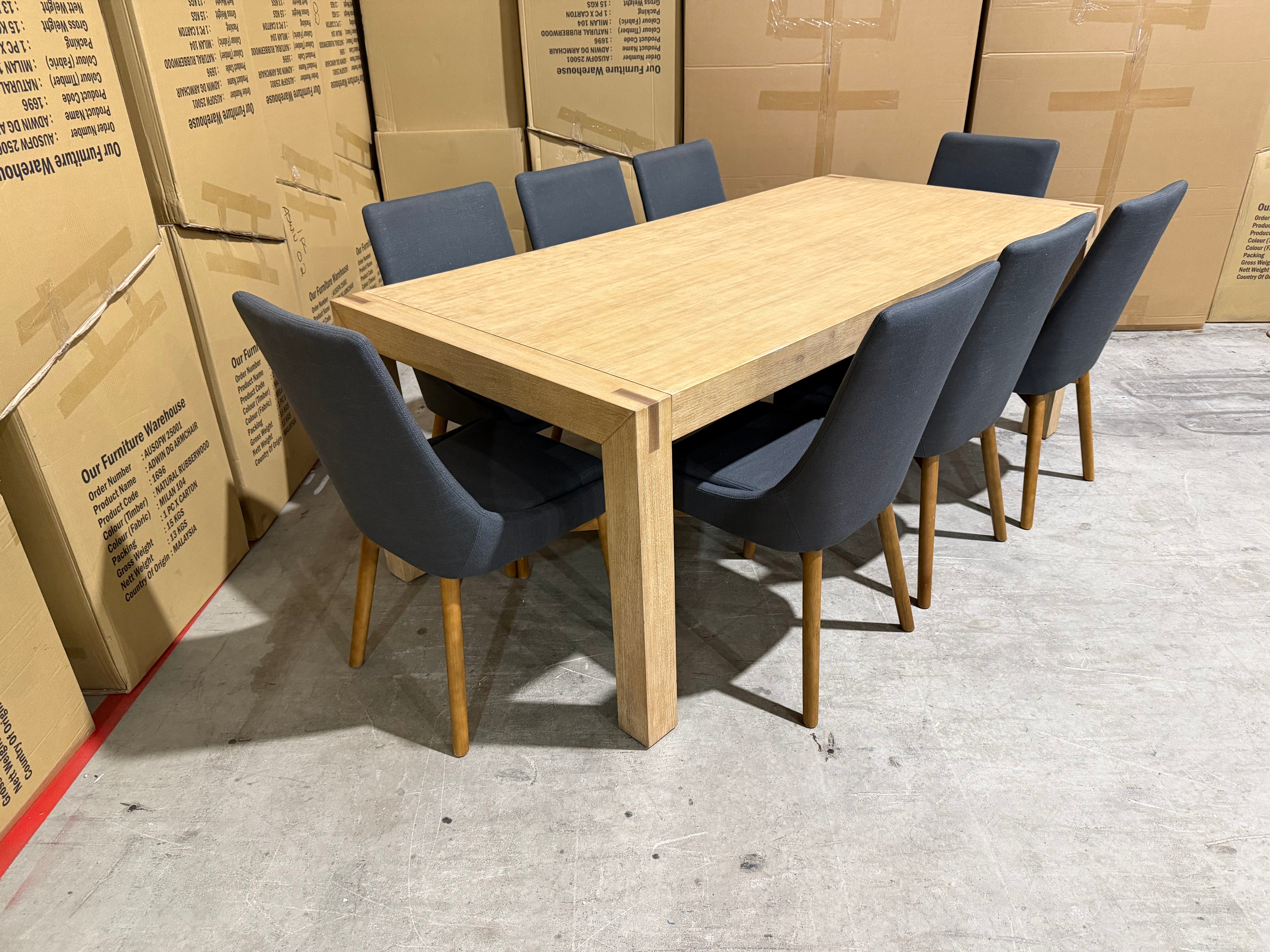 Crystalbrook 9 Piece Package with Crystalbrook Dining Chairs