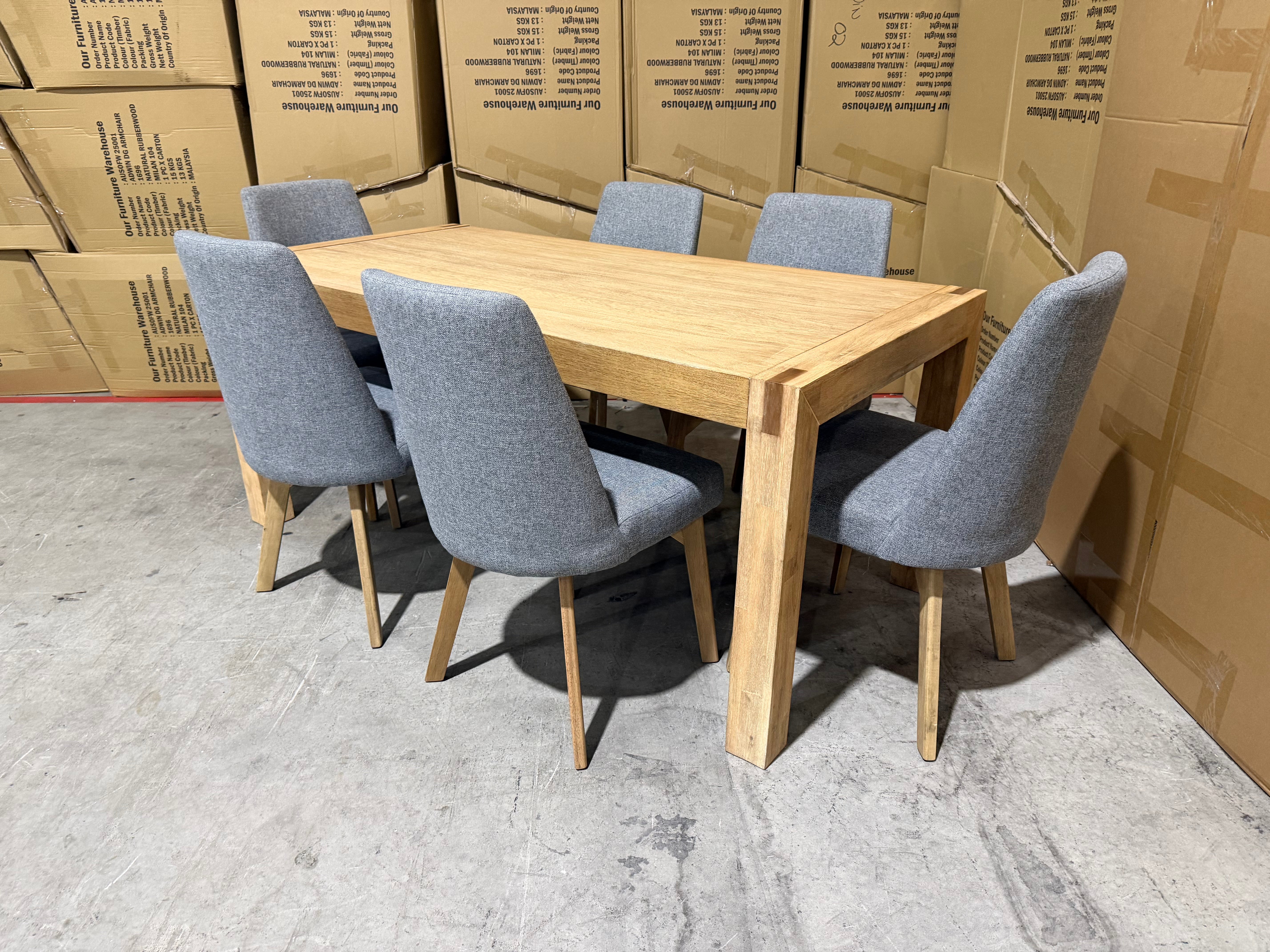 Crystalbrook 7 Piece Dining Suite With Crystal Brook Chairs