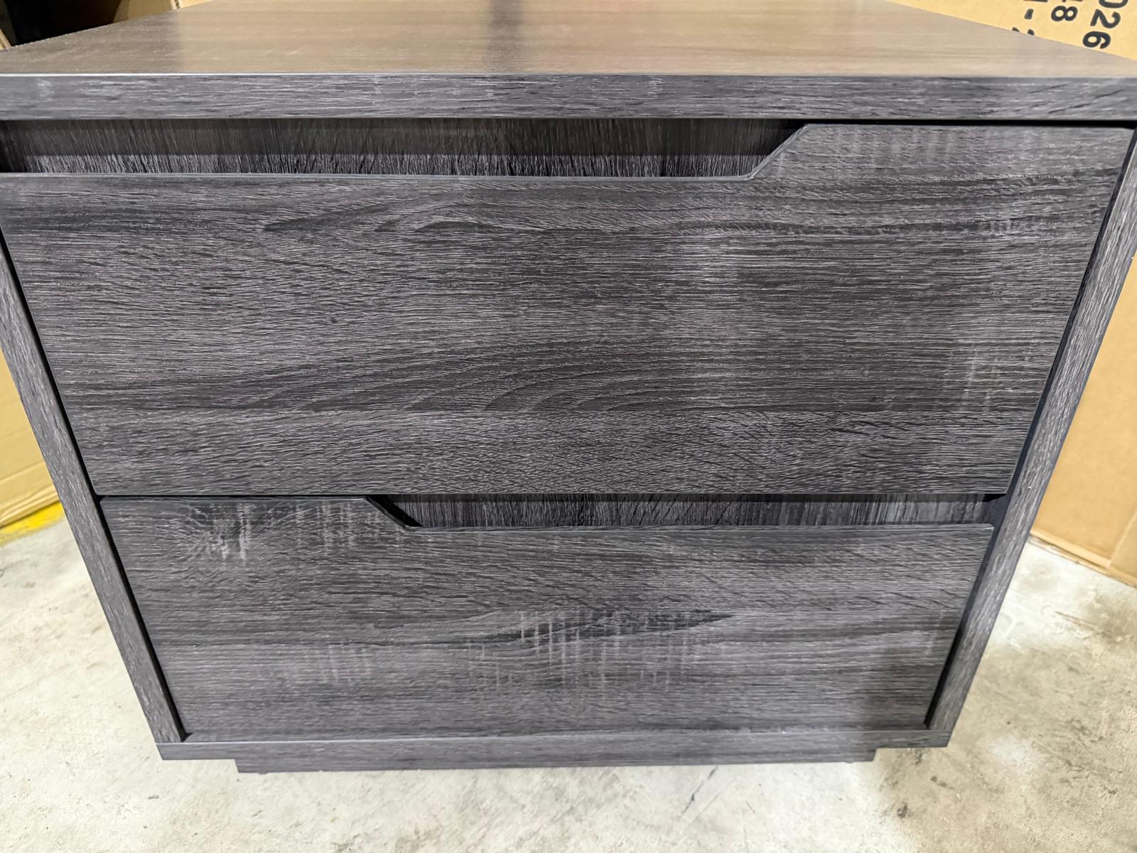 Vienna bed side chest in grey
