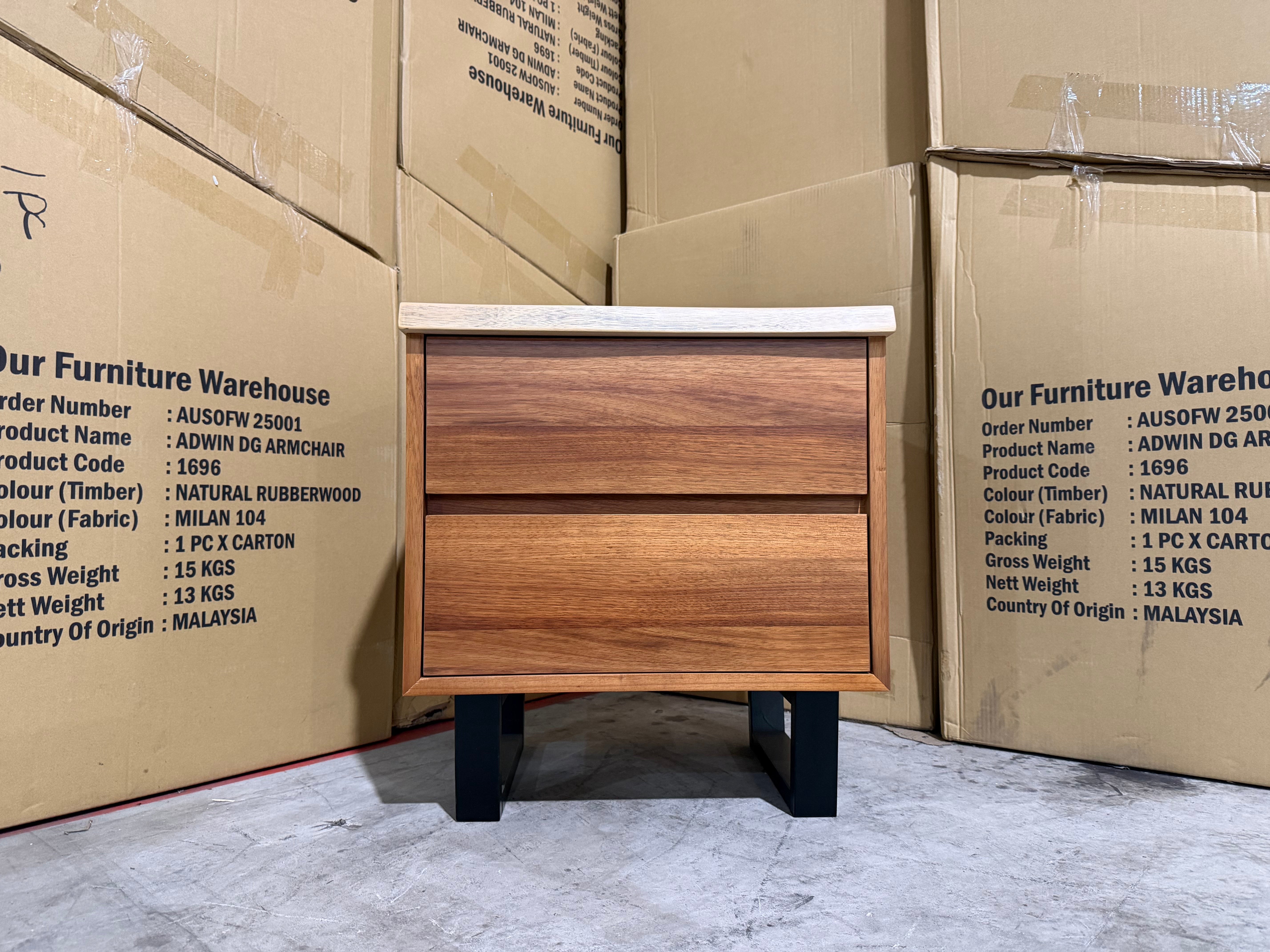 Highland bed side chest in  Blackwood