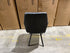 Bermuda Fully Upholstered Dining Chair With Black Metal Legs In Black
