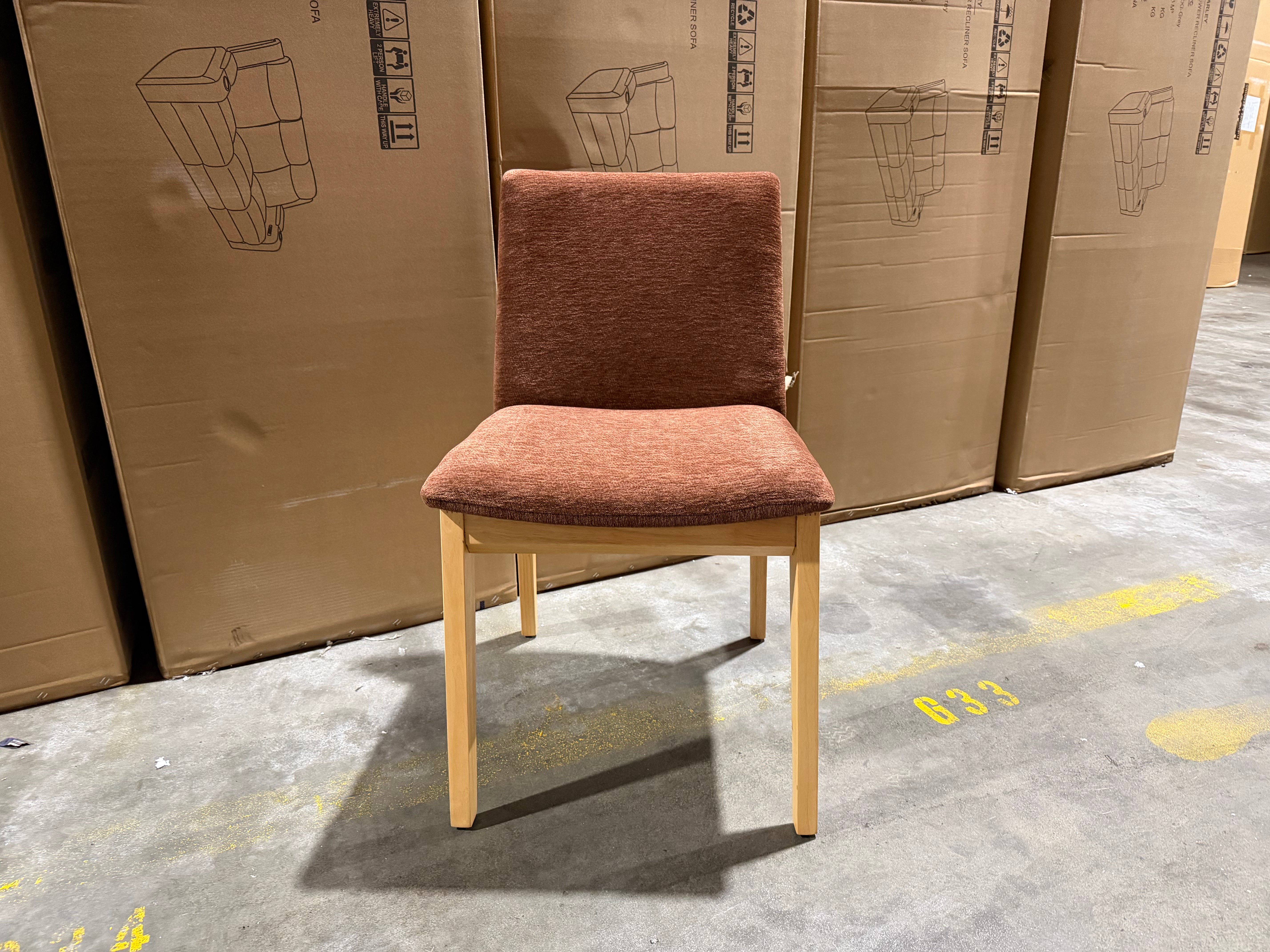 Alexa Dining Chair Rust Upholstery