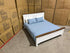 Hamptons queen size bed in two tone finish