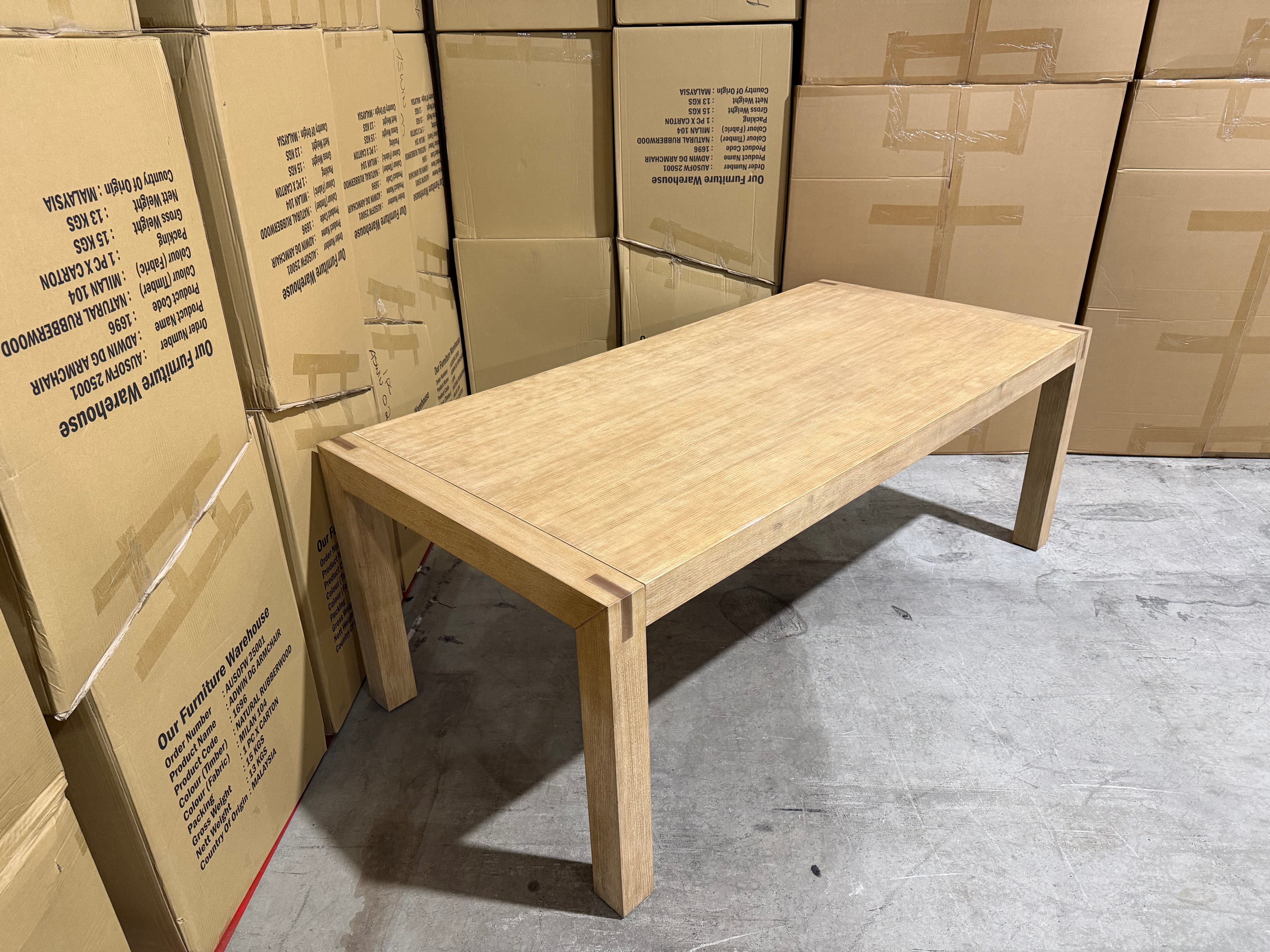 Crystal brook 1800 dining table acacia timber