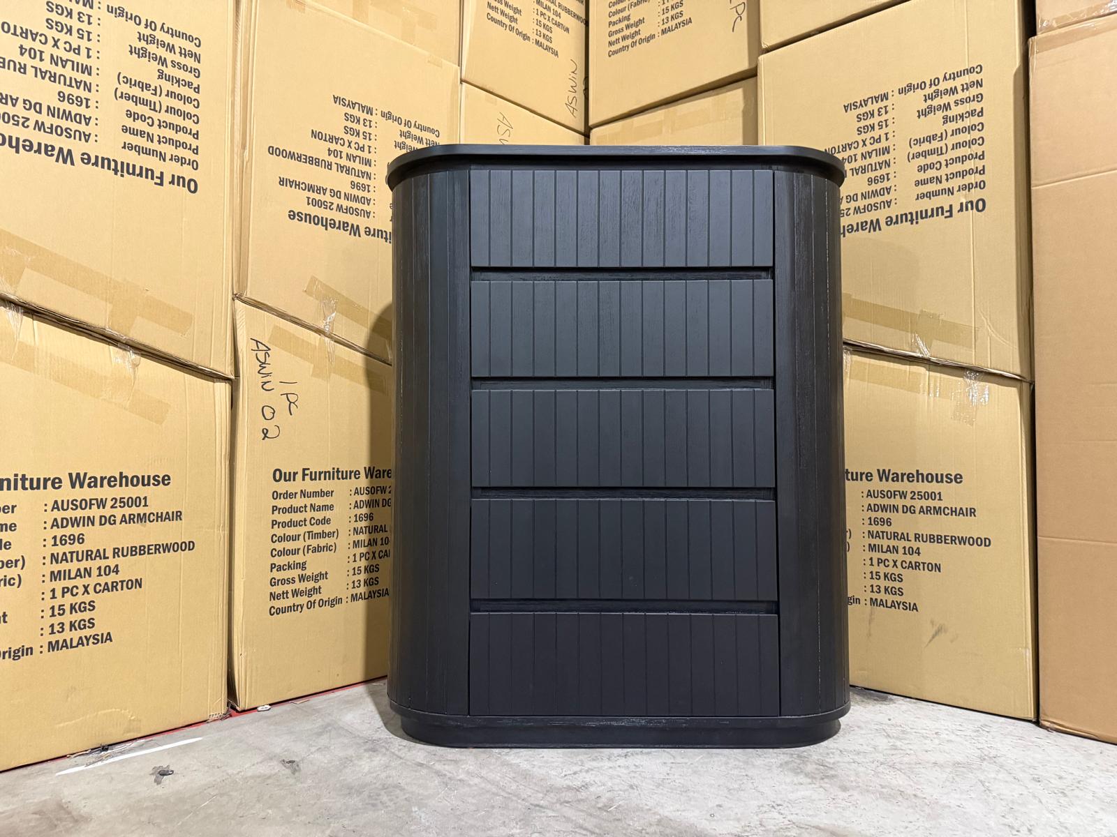 Athena ripple Tallboy in shadow Black