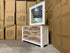 Springbrook dressing table inc mirror driftwood/ white finish acacia timber