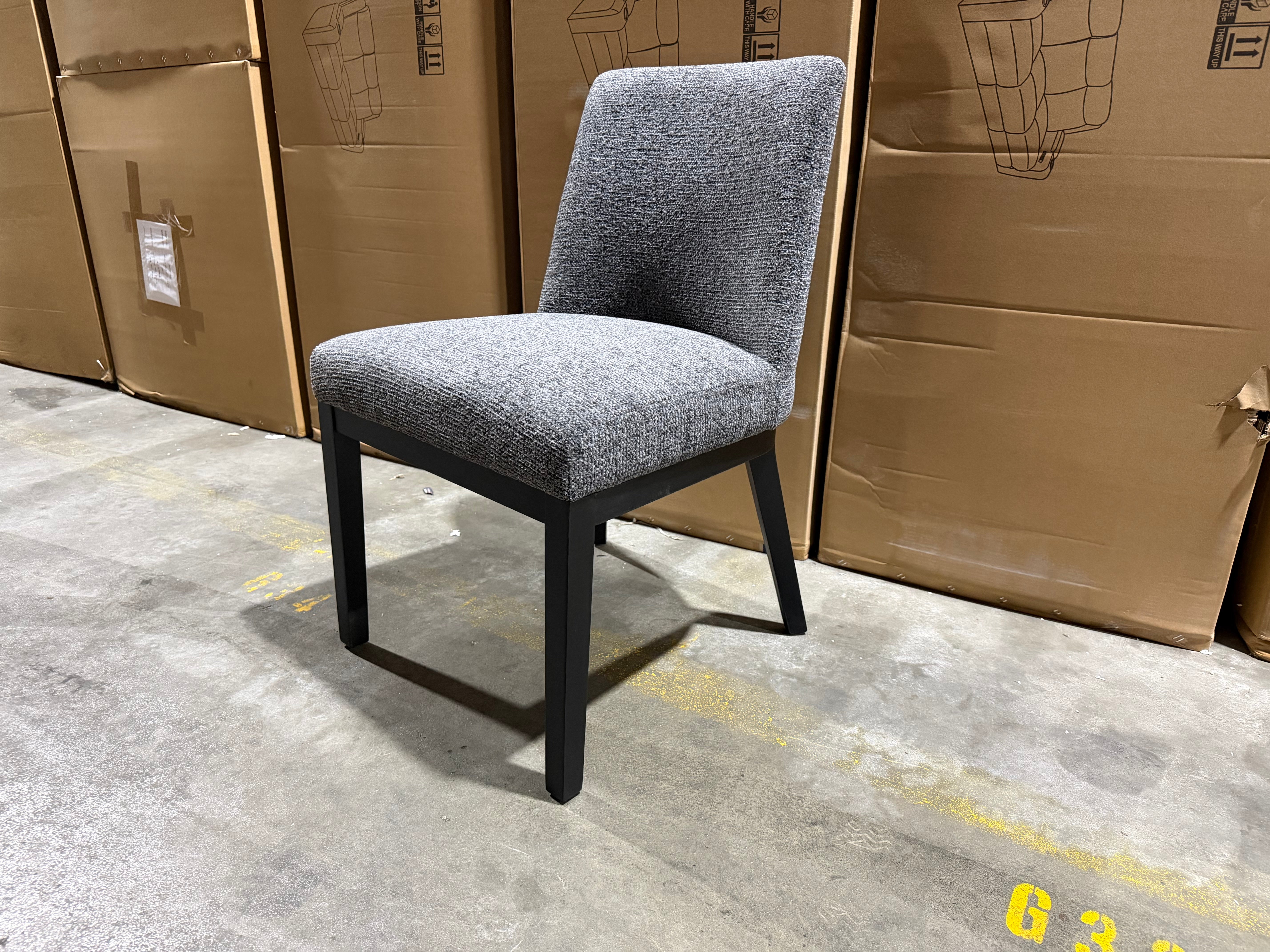 GINKO MK2 Dining Chair With Natural Light Leg Charcoal Fabric