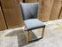 Tobago Upholstered Dining Chair Charcoal Fabric With Natural Oak Colour Leg