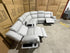 Kenso 6pce modular Lounge with 2 Dual Motion Recliners Soft Rhino Light Grey