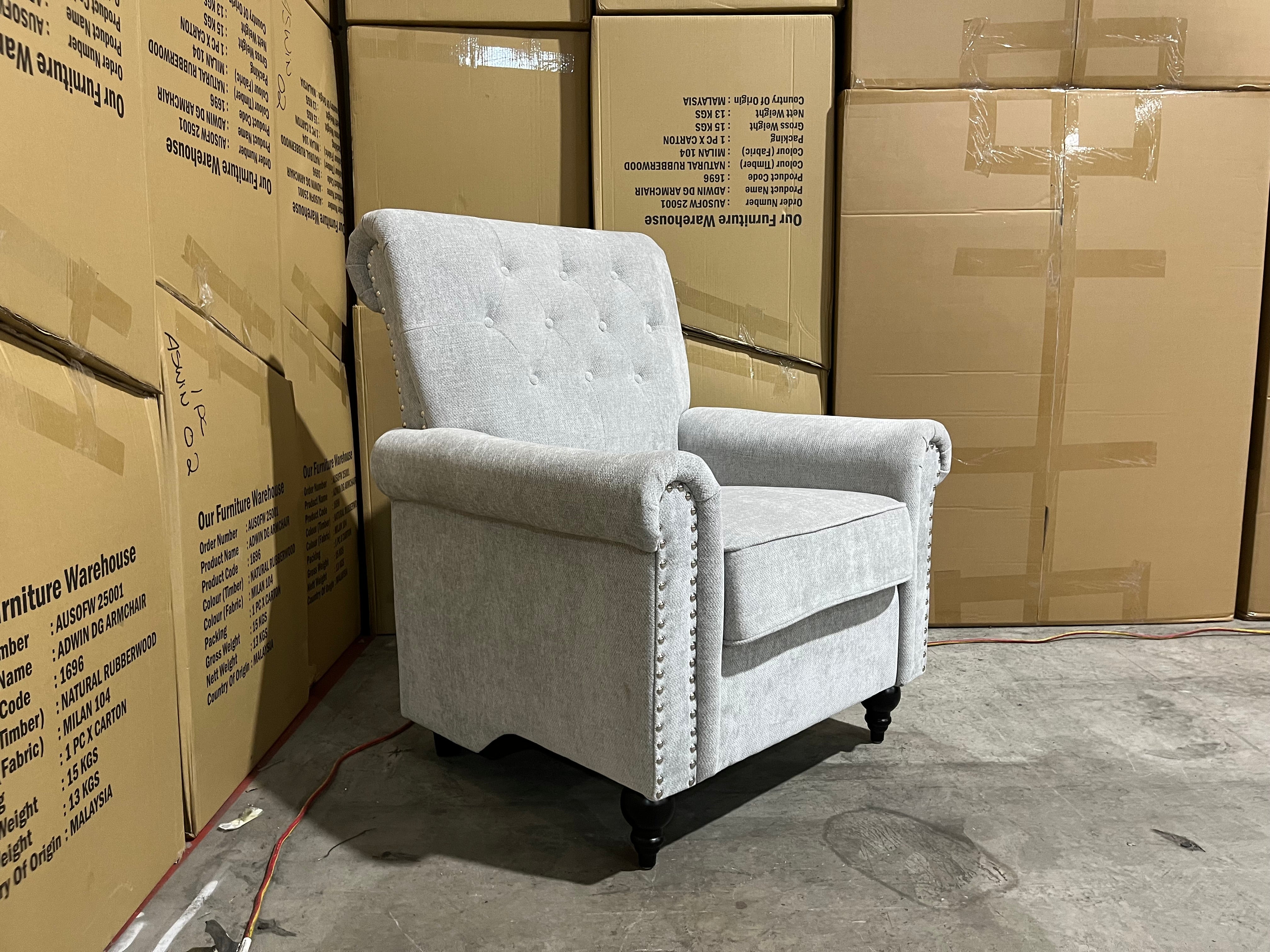 Jester single accent chair in Super glamour fifty shades