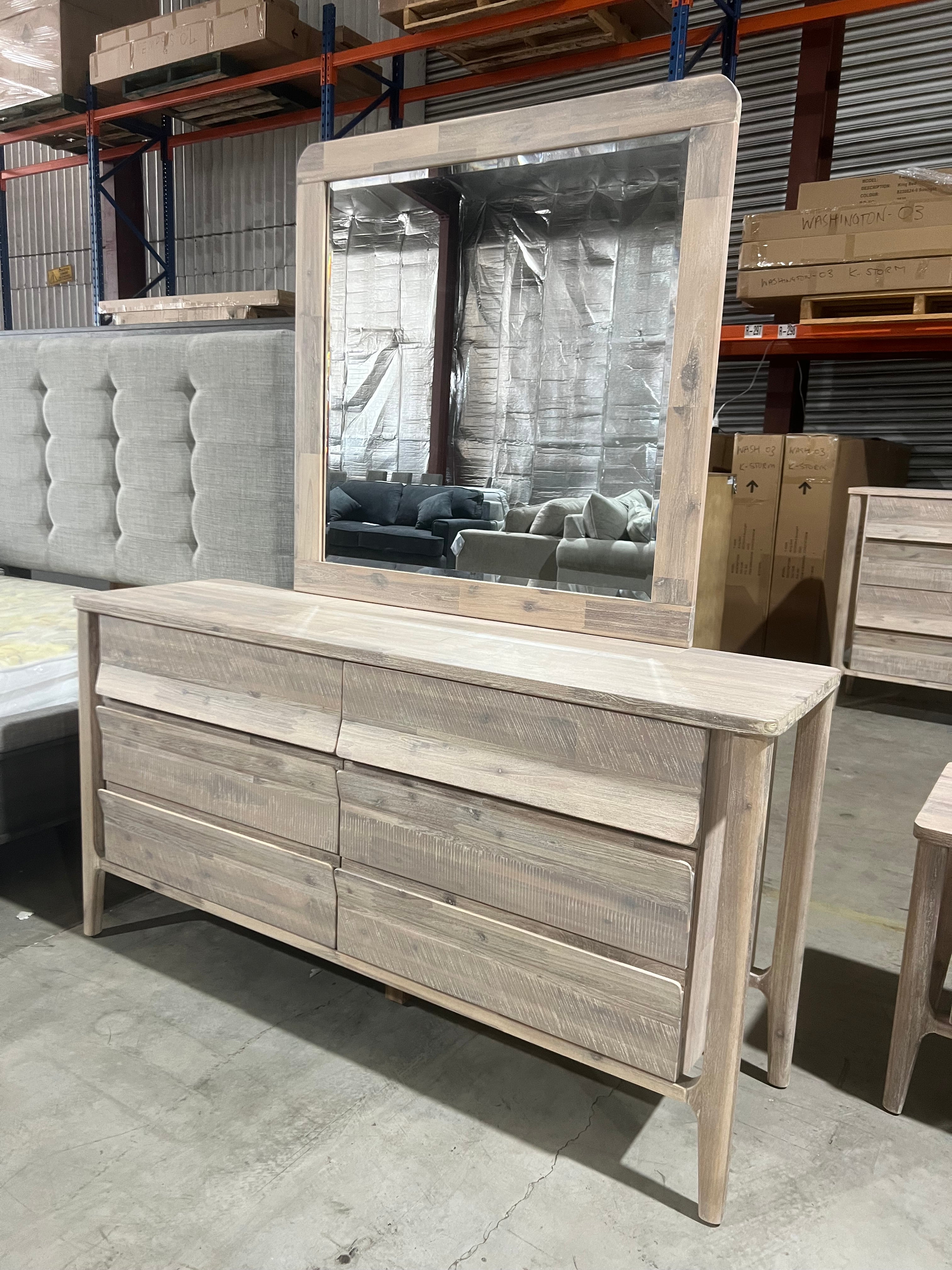 Callie Dressing Table inc mirror in acacia timber