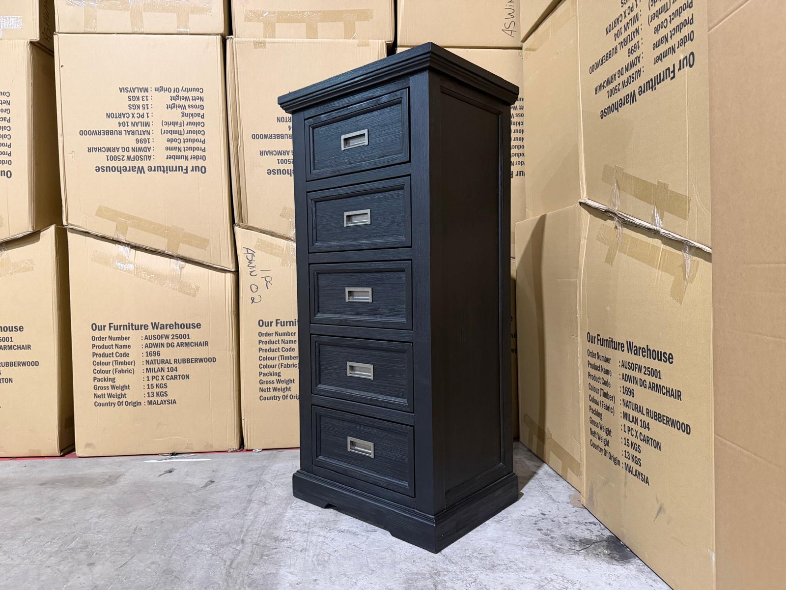 Calloway high Lingerie chest in black