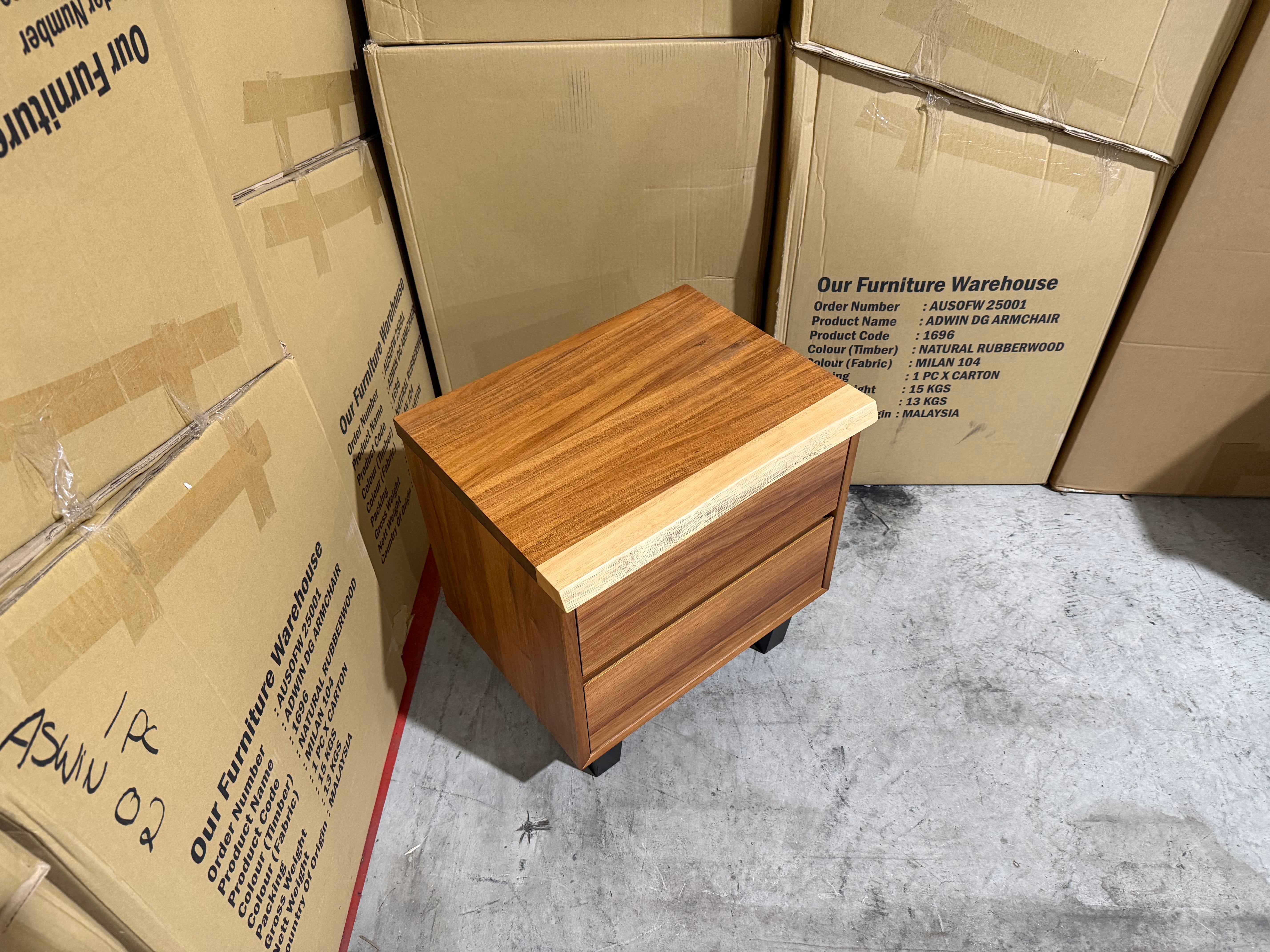 Highland bed side chest in  Blackwood