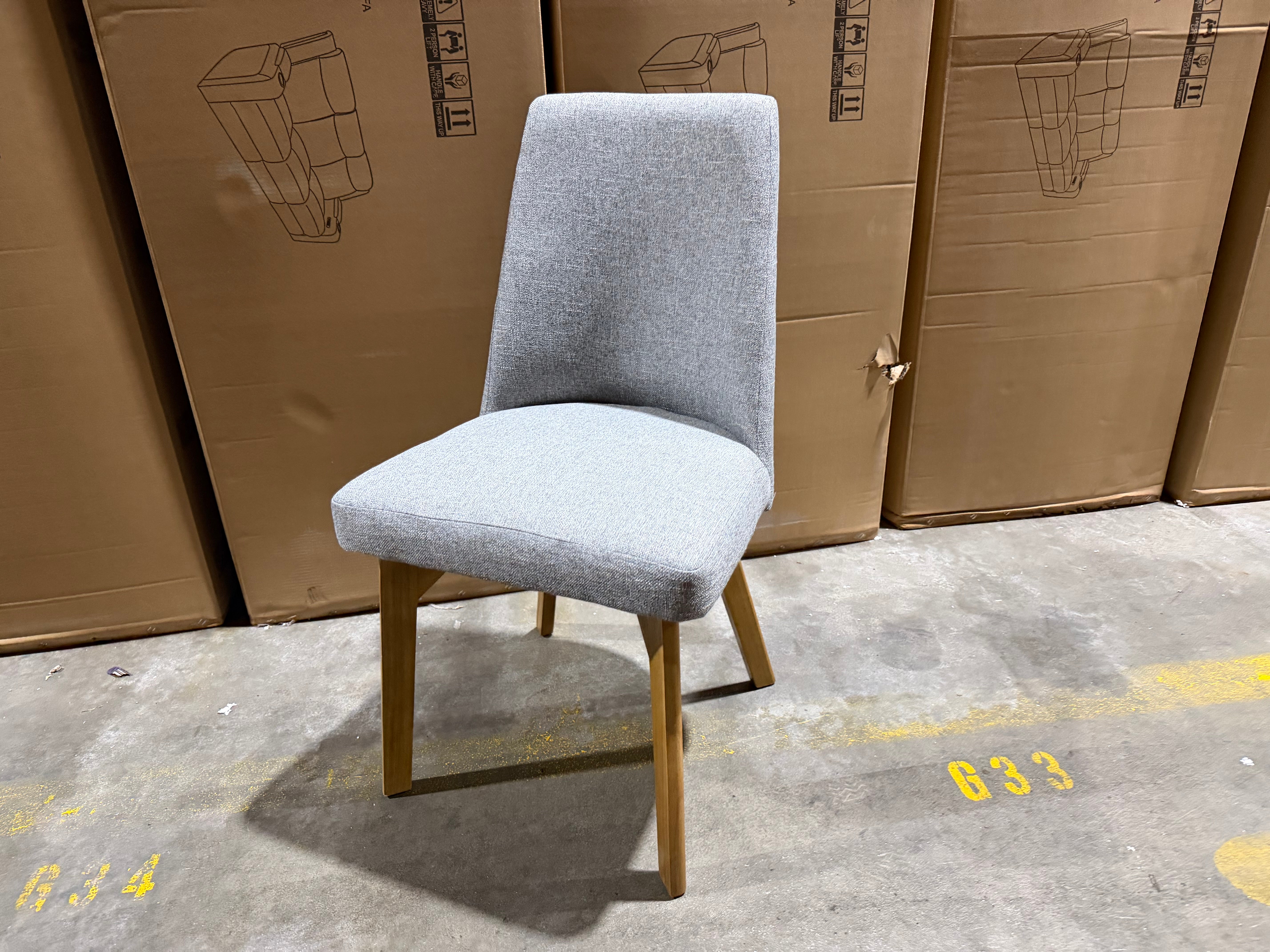 Crystalbrook Dining Chair Mid Grey Fabric