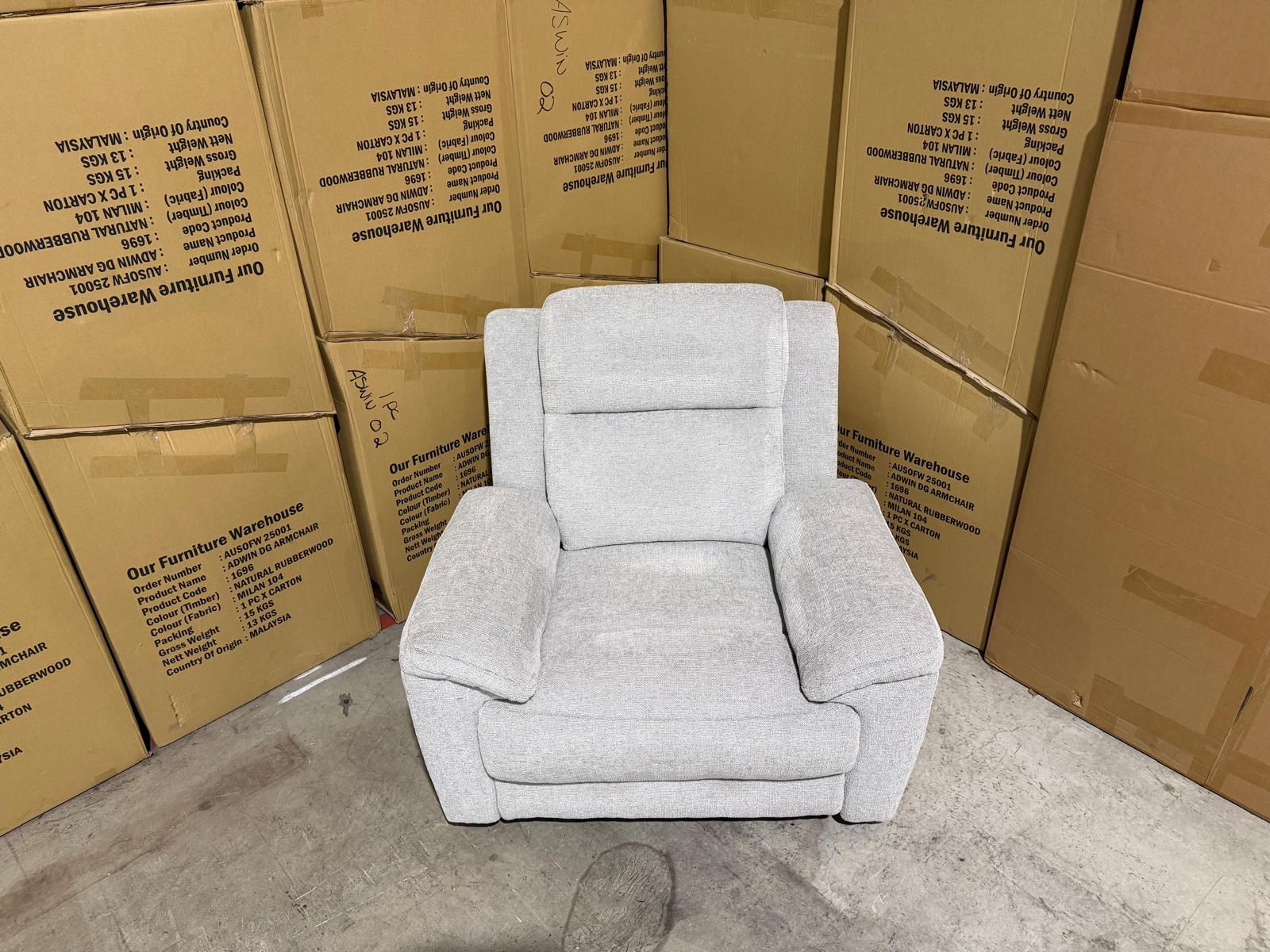 Pilot Single Recliner Manual Recliners Light Grey