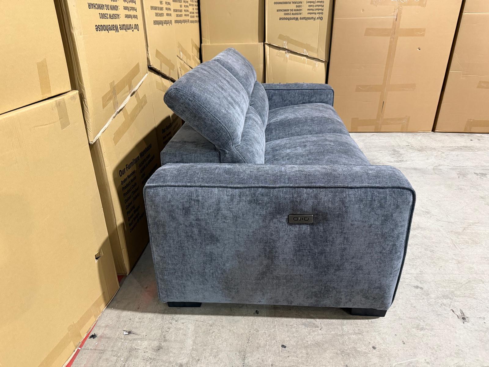 Watford 2 seater with electric Recliners Licorice