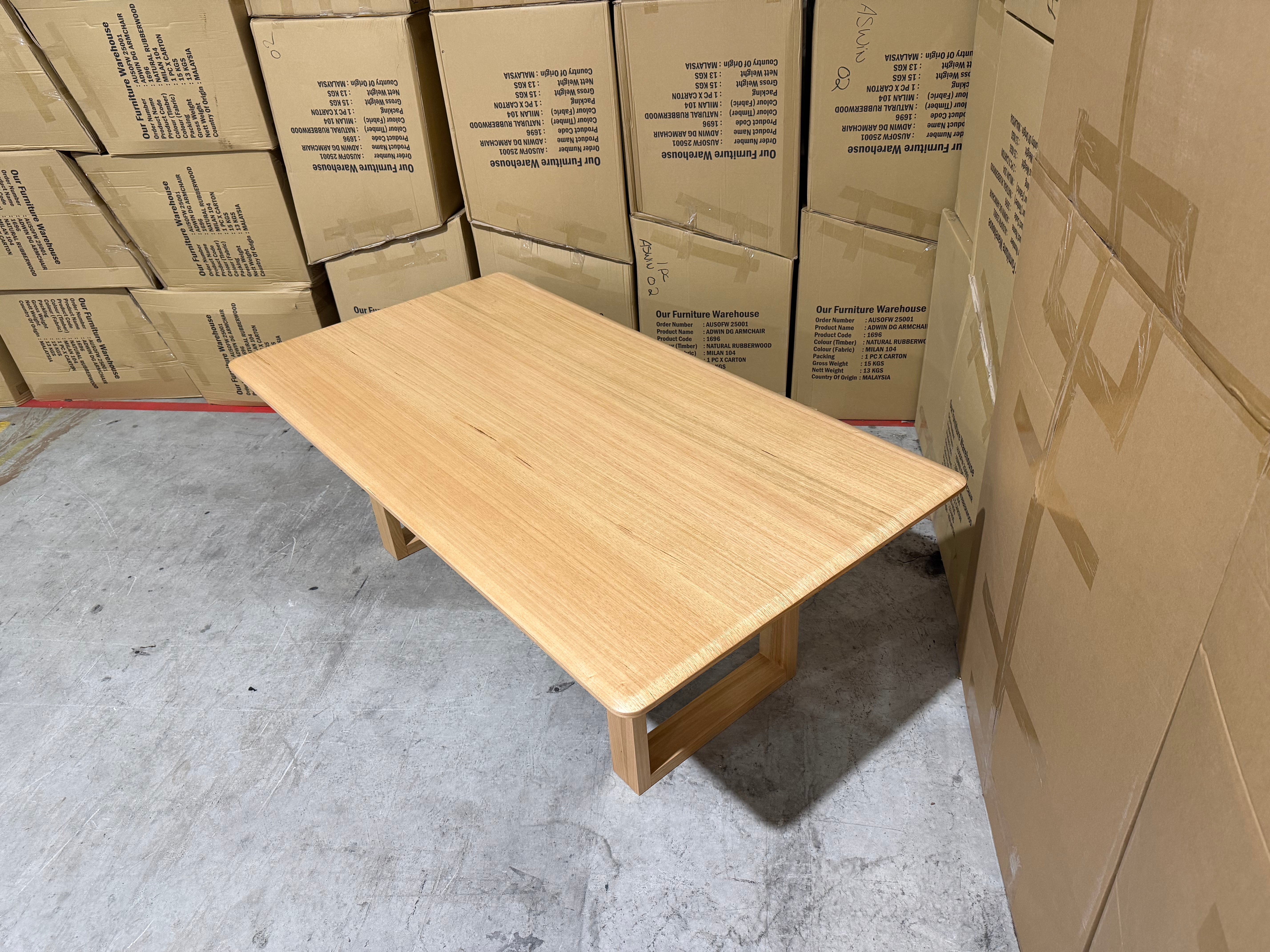 Mitcham 2100 Dining Table in natural Tassie Oak Dining Range
