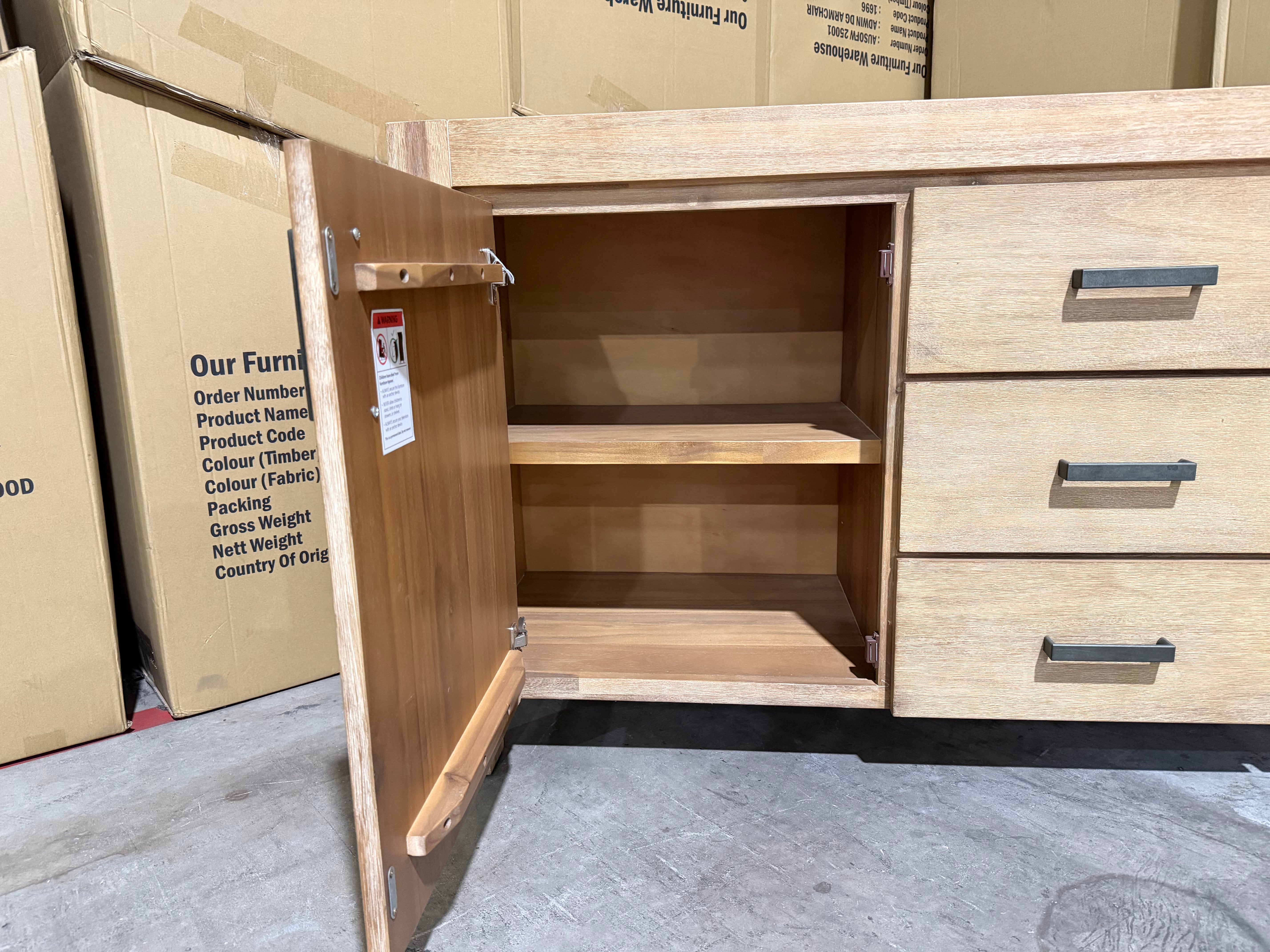Crystal brook 1620 buffet in acacia timber