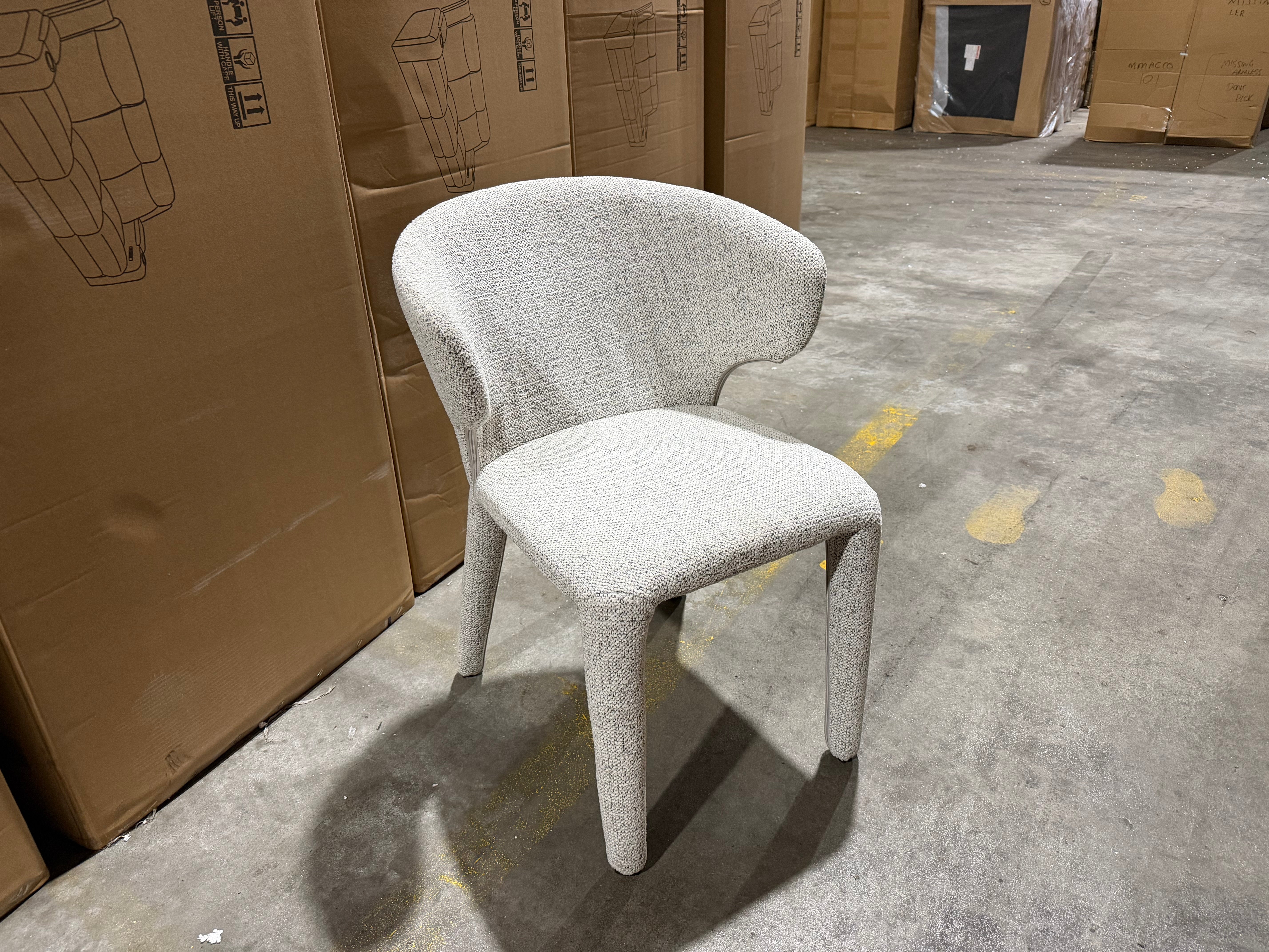 Lorenzo Dining Chair In Salt & Pepper Colour