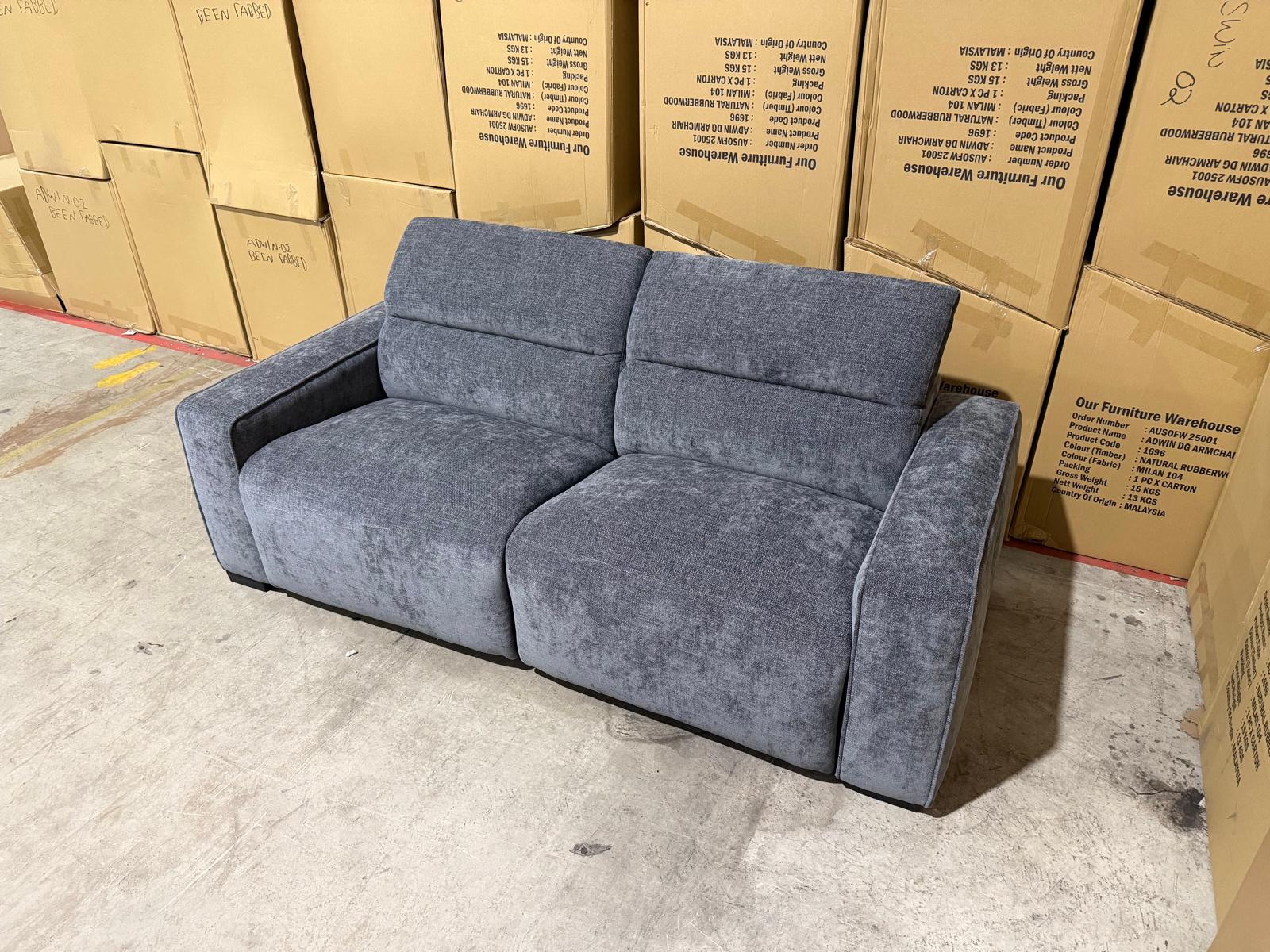 Watford 2 seater with electric Recliners Licorice