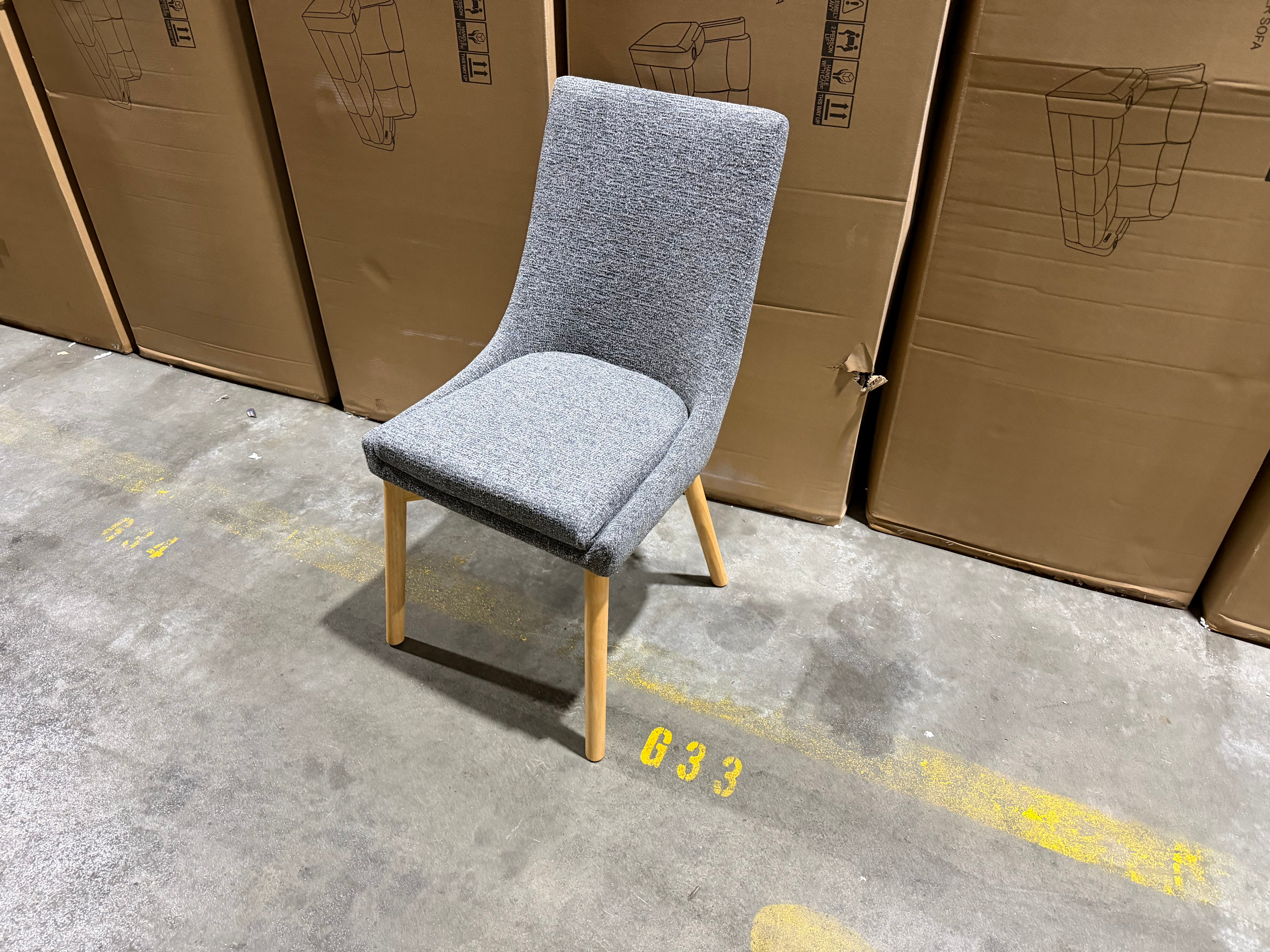 Milano Dining Chair Dark Grey With Oak Colour Leg