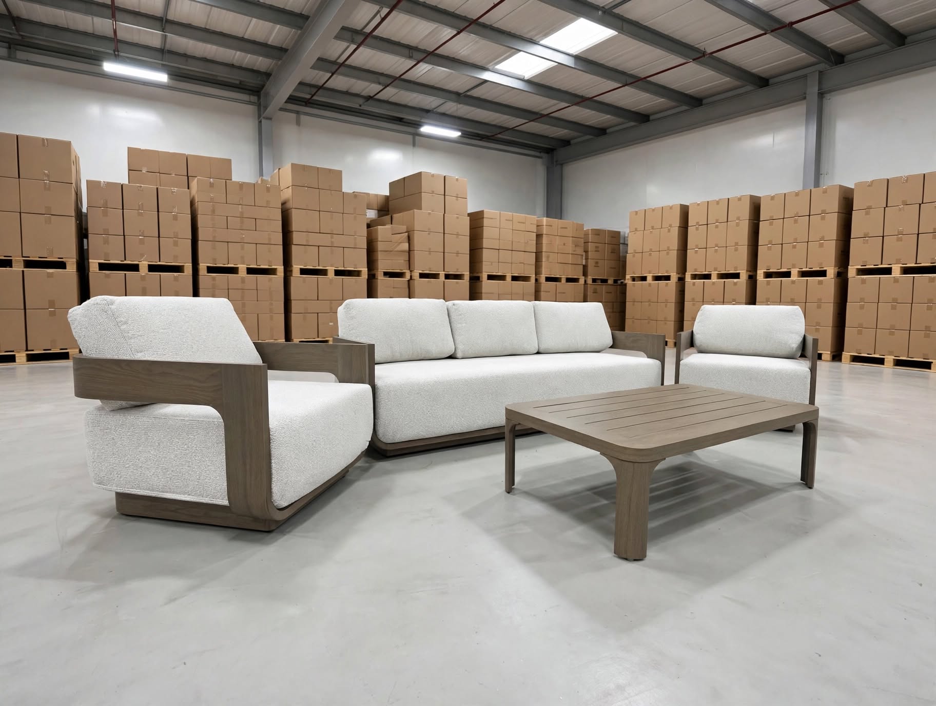 Trinidad 4pce Outdoor Lounge 3 seat 2x Chairs & Coffee Table