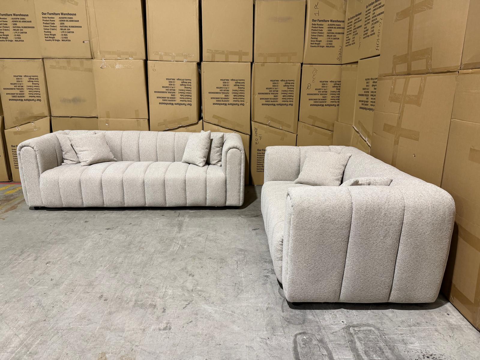 Estella 3+2 Sofa Package In Sandy beach