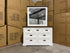 Hamptons dressing table and mirror two tone finish