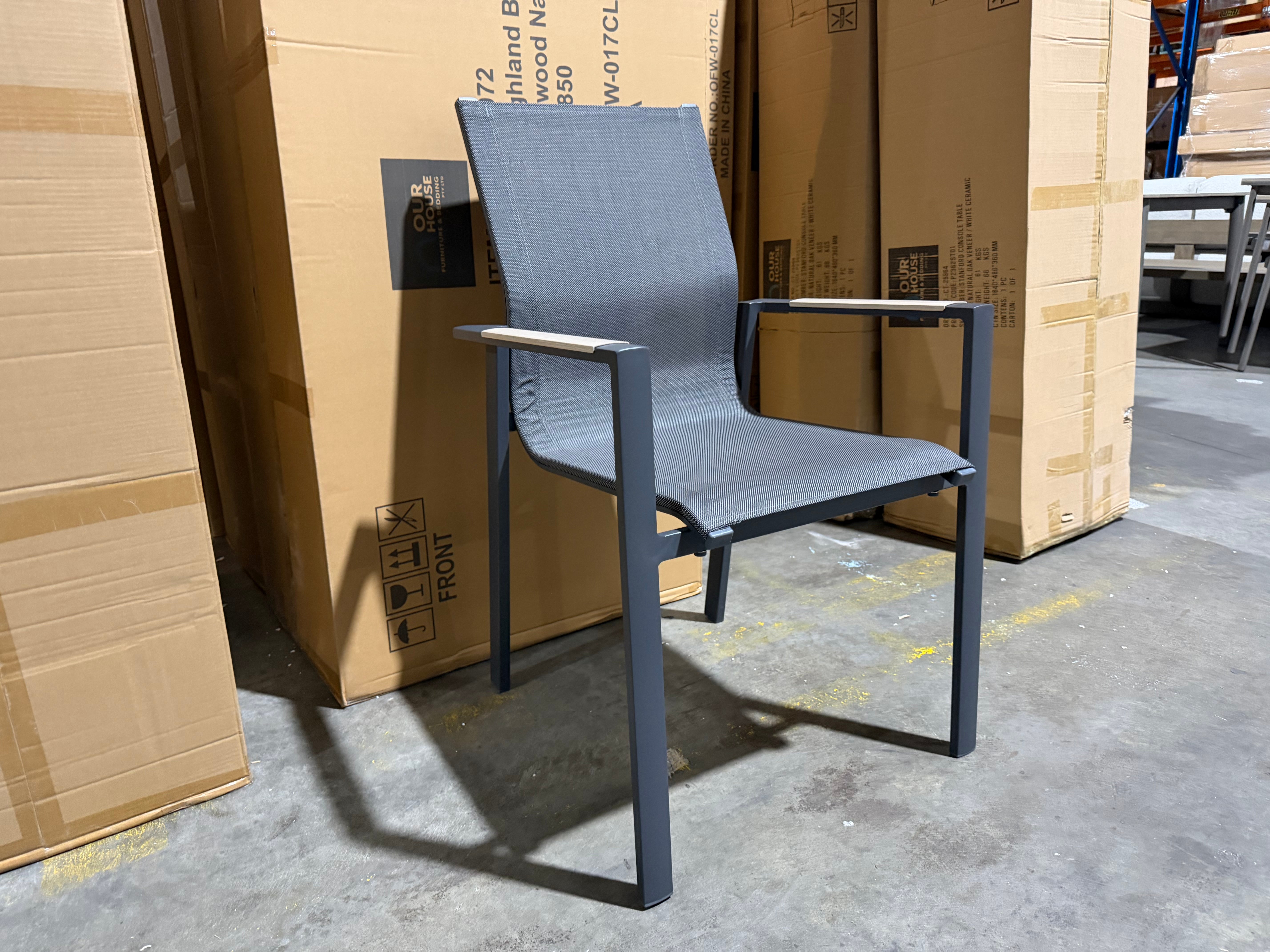 Imperial 9 Pce outdoor Setting 1 X Extension Dining Table + 8 Chairs In Charcoal
