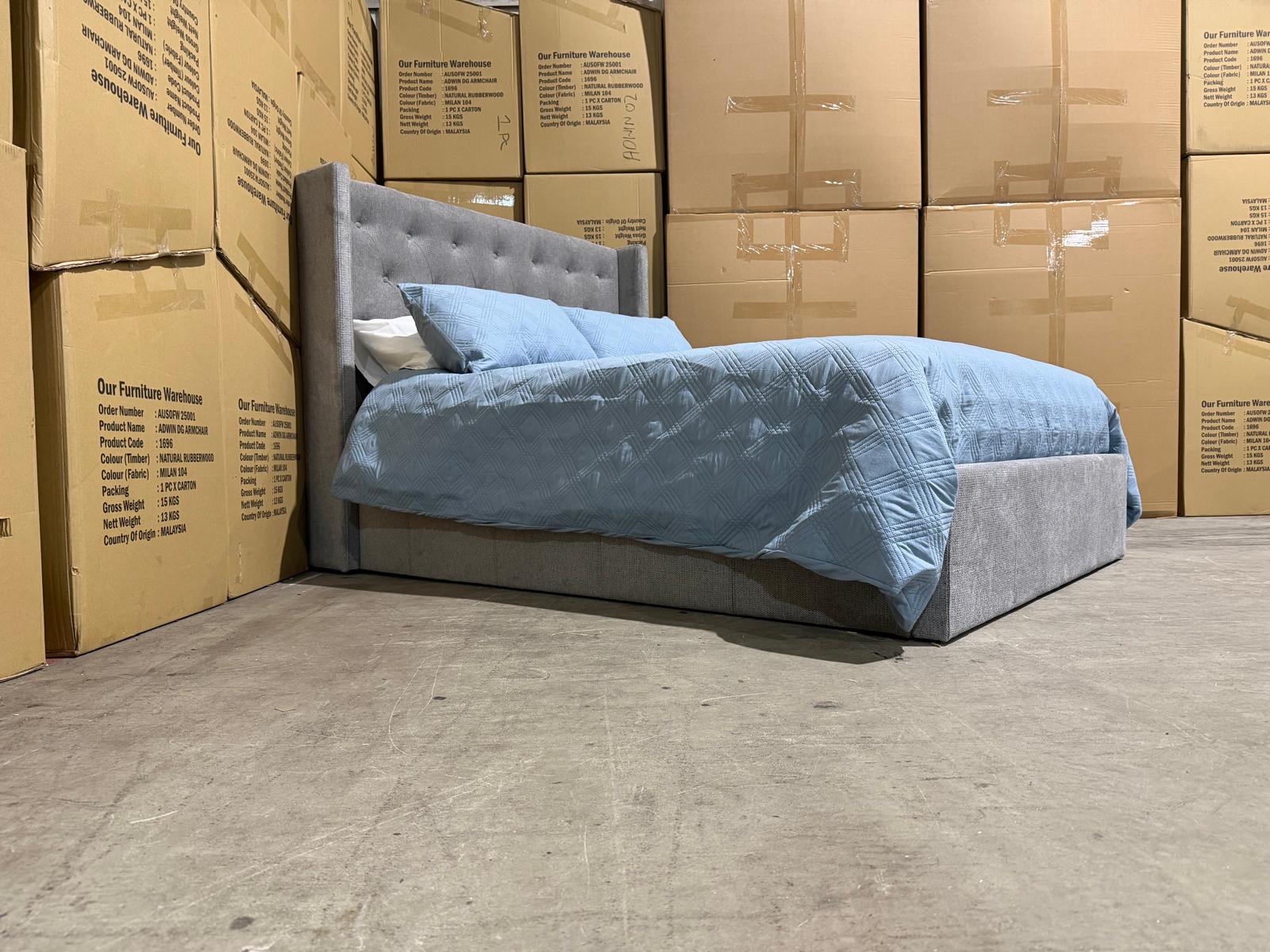 Memphis y-330d double bed in share 454 grey