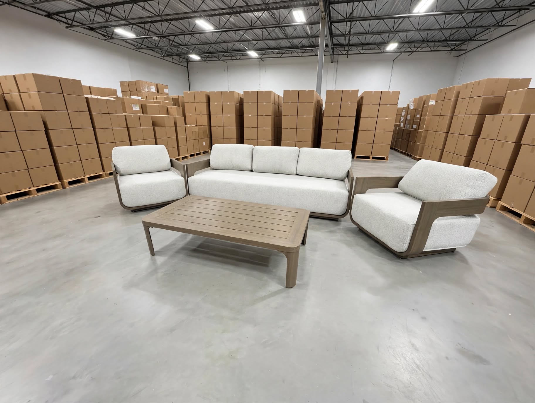 Trinidad 4pce Outdoor Lounge 3 seat 2x Chairs & Coffee Table