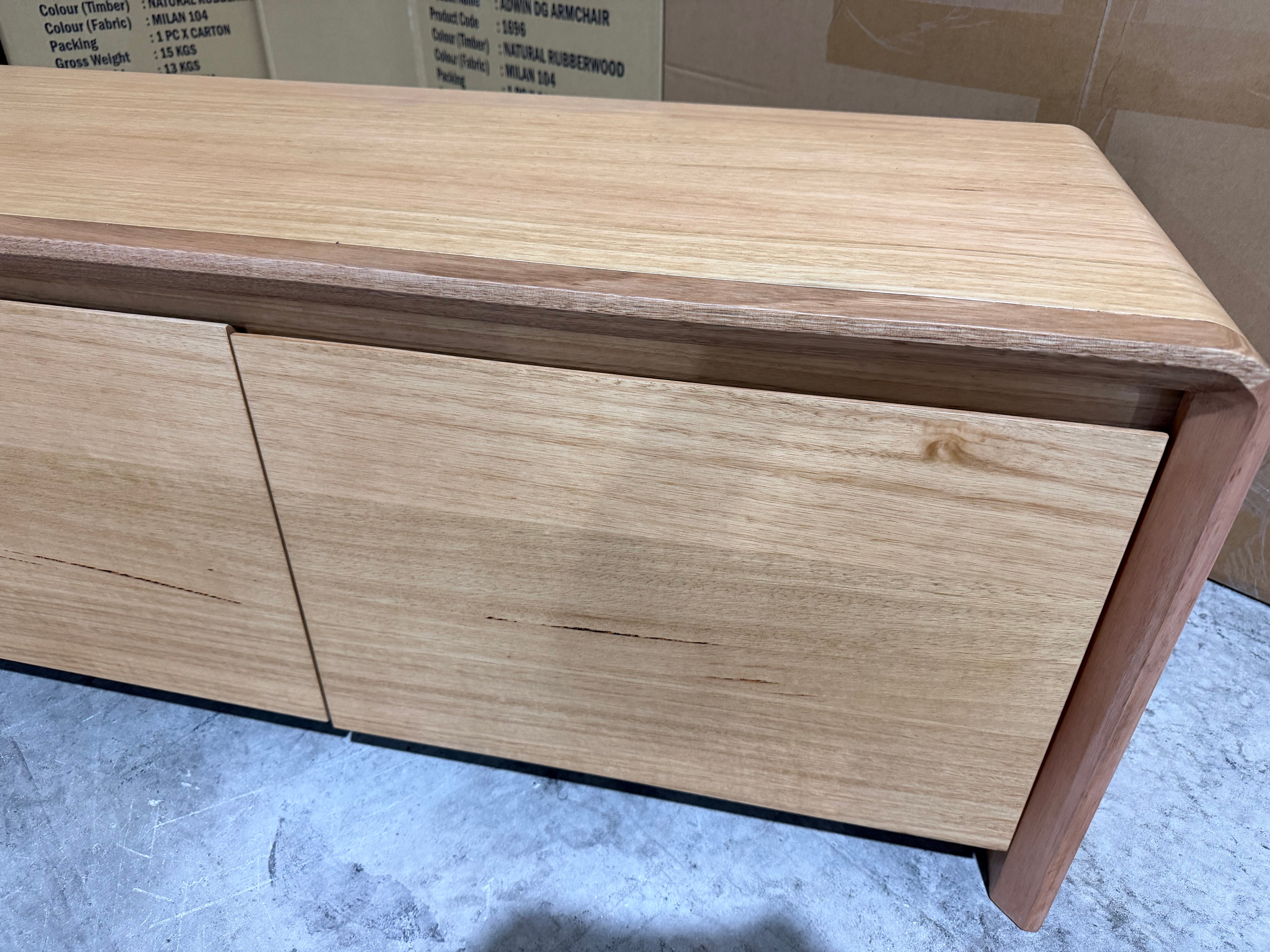 Mitcham TV Unit in natural Tassie Oak Dining Range