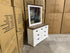 Hamptons dressing table and mirror two tone finish
