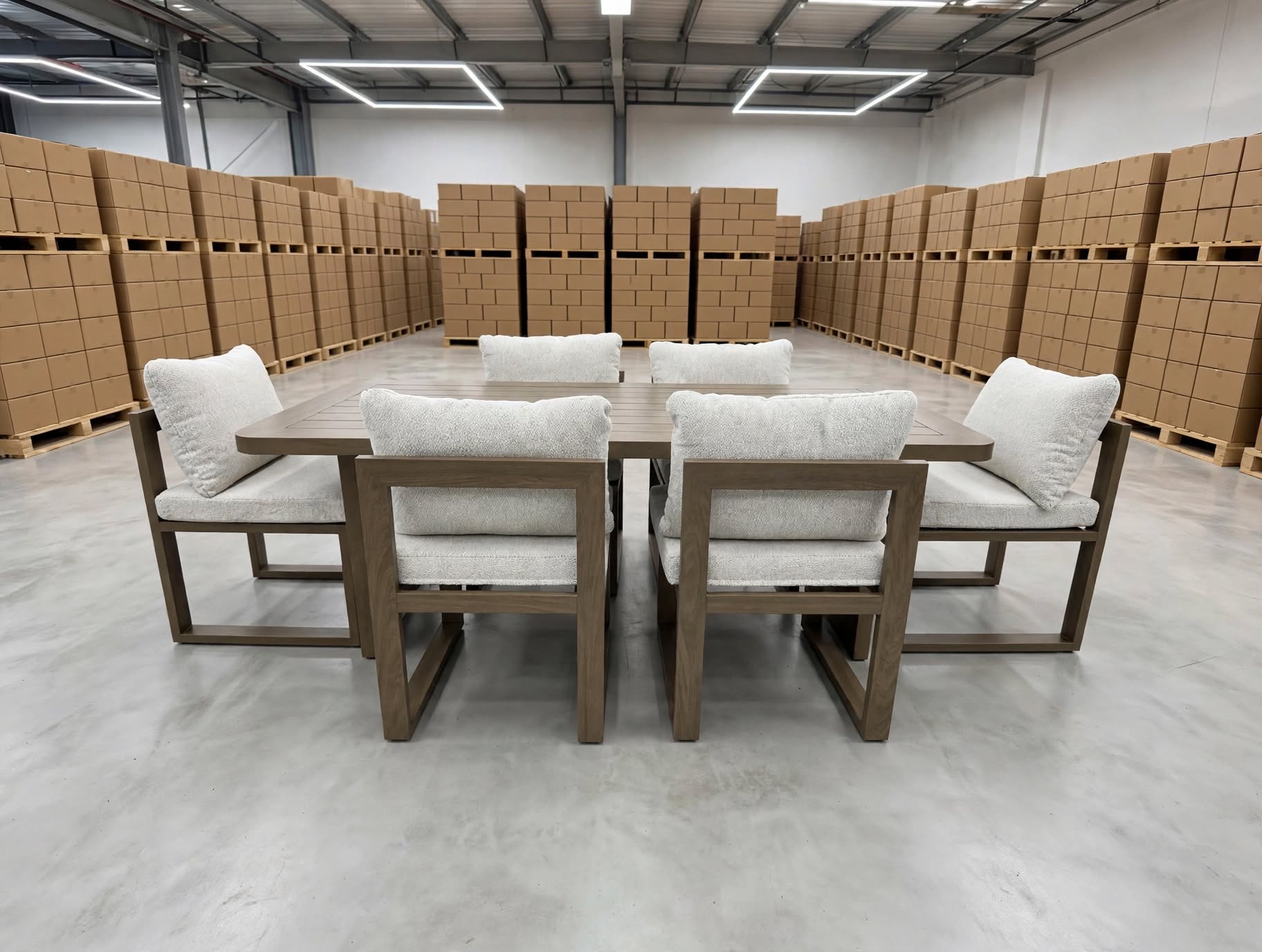 Trinidad 7 PCE Outdoor Setting 2 Metre Table with 6 Chairs