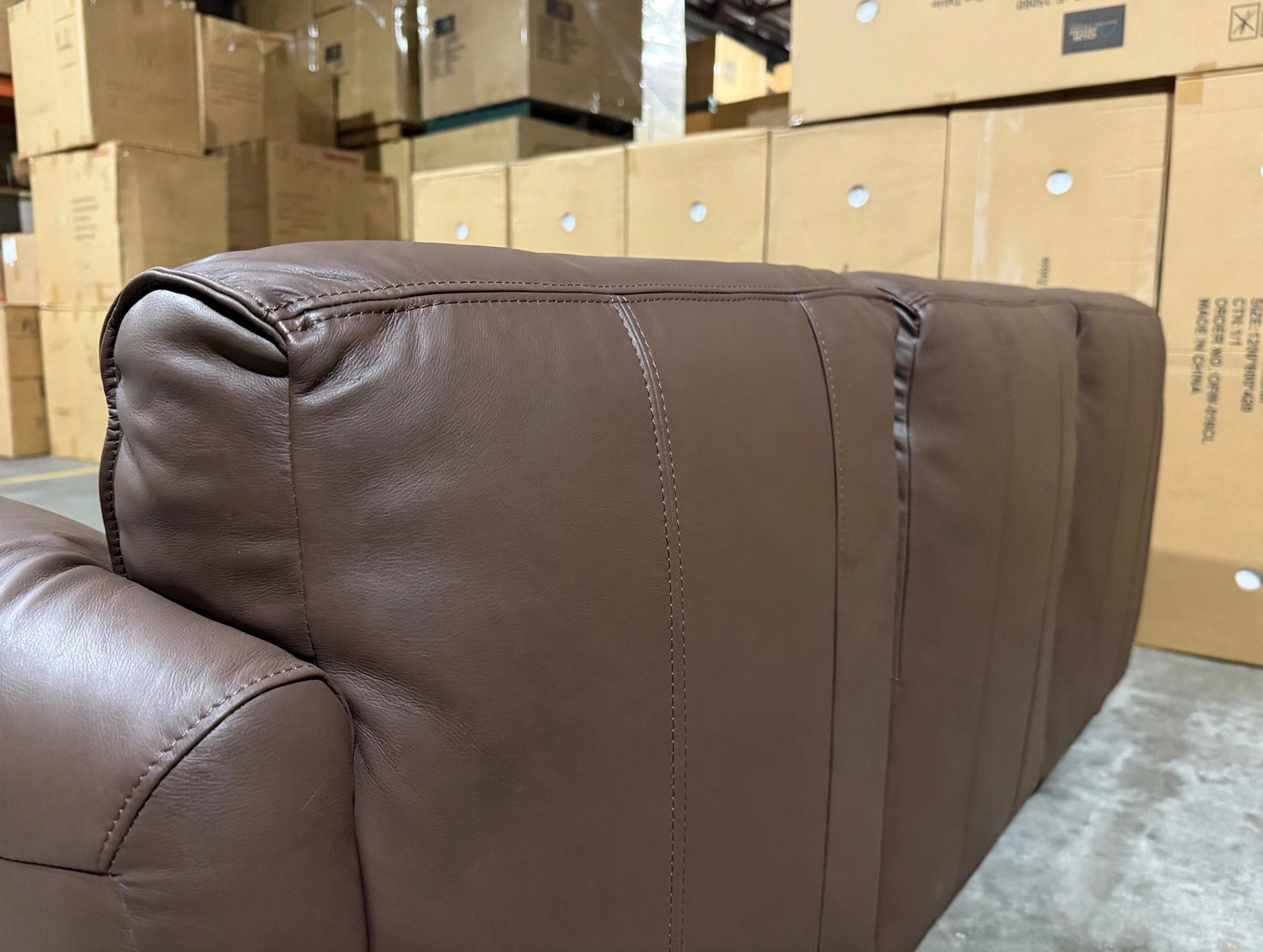 Sapphire 3 Seater Sofa In Brown Leather