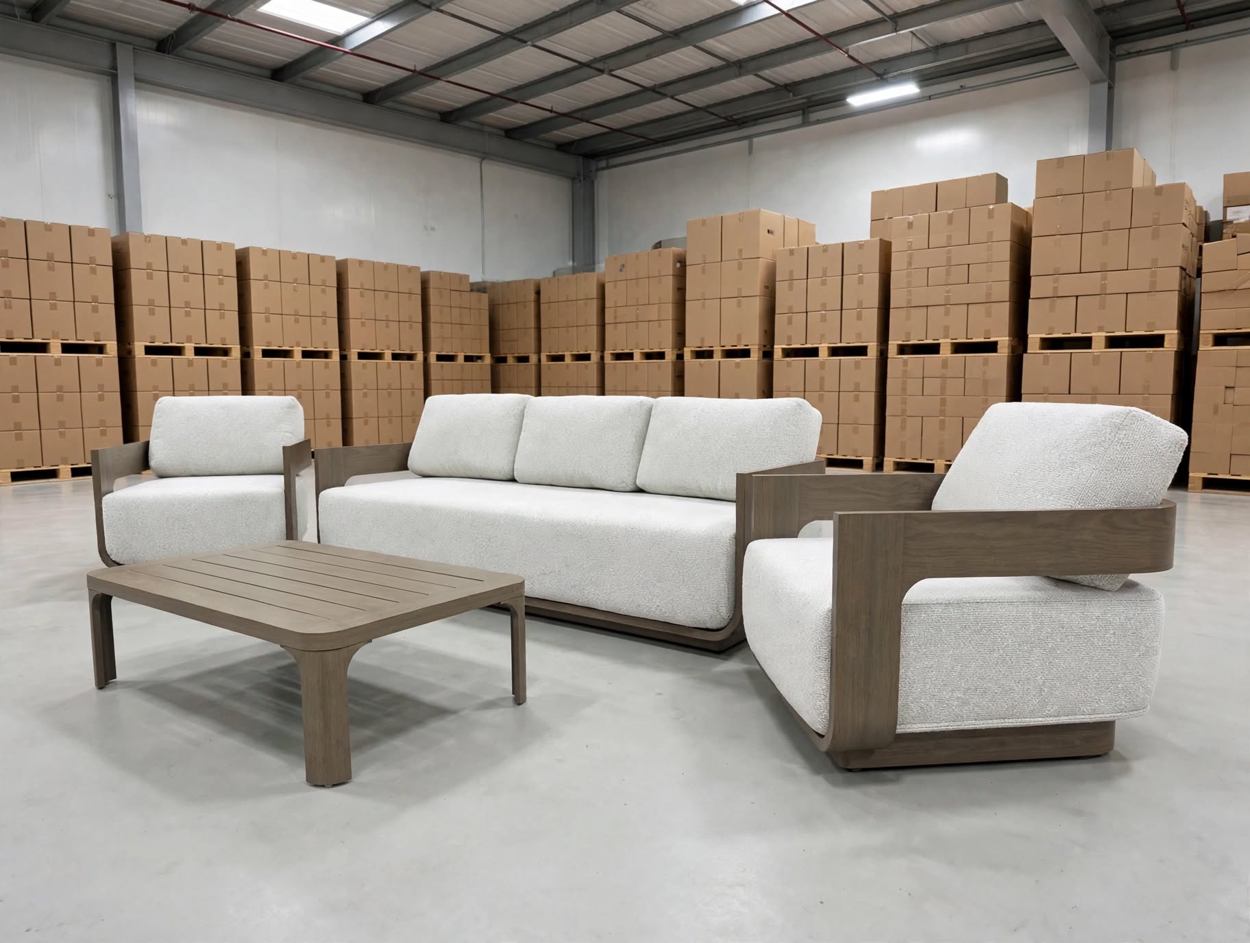 Trinidad 4pce Outdoor Lounge 3 seat 2x Chairs & Coffee Table