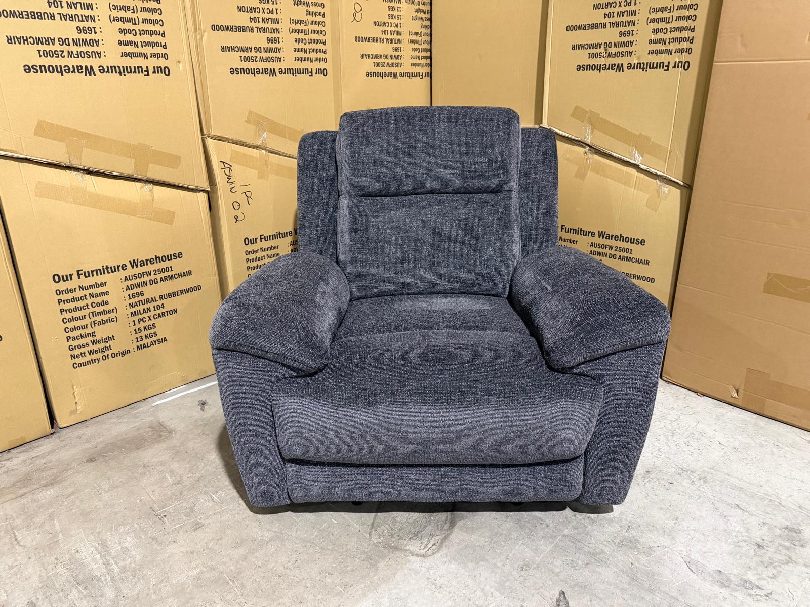 Pilot single Electric Recliners Dark Grey
