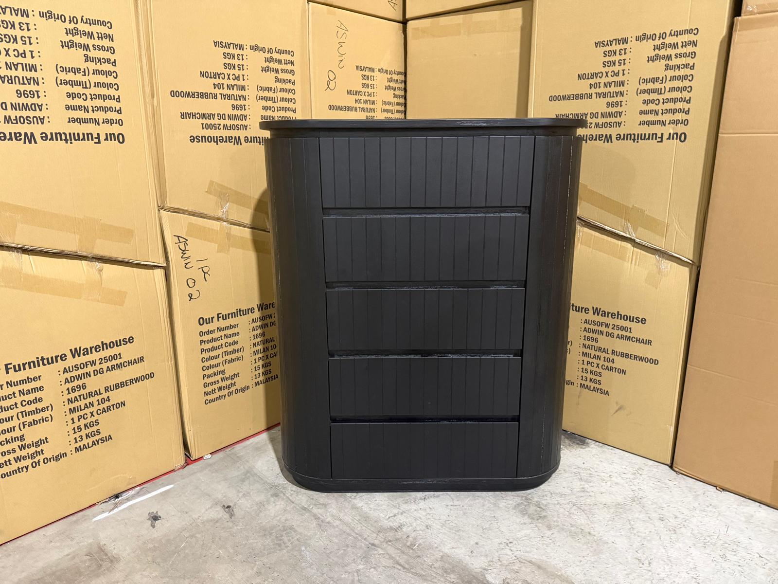 Athena ripple Tallboy in shadow Black
